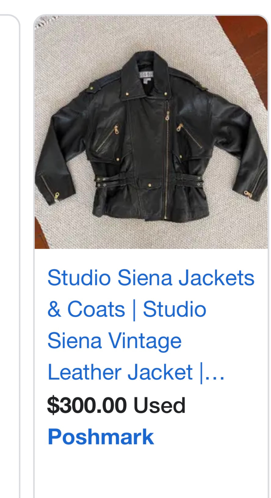 Vintage Studio Siena Leather Moto (Medium)