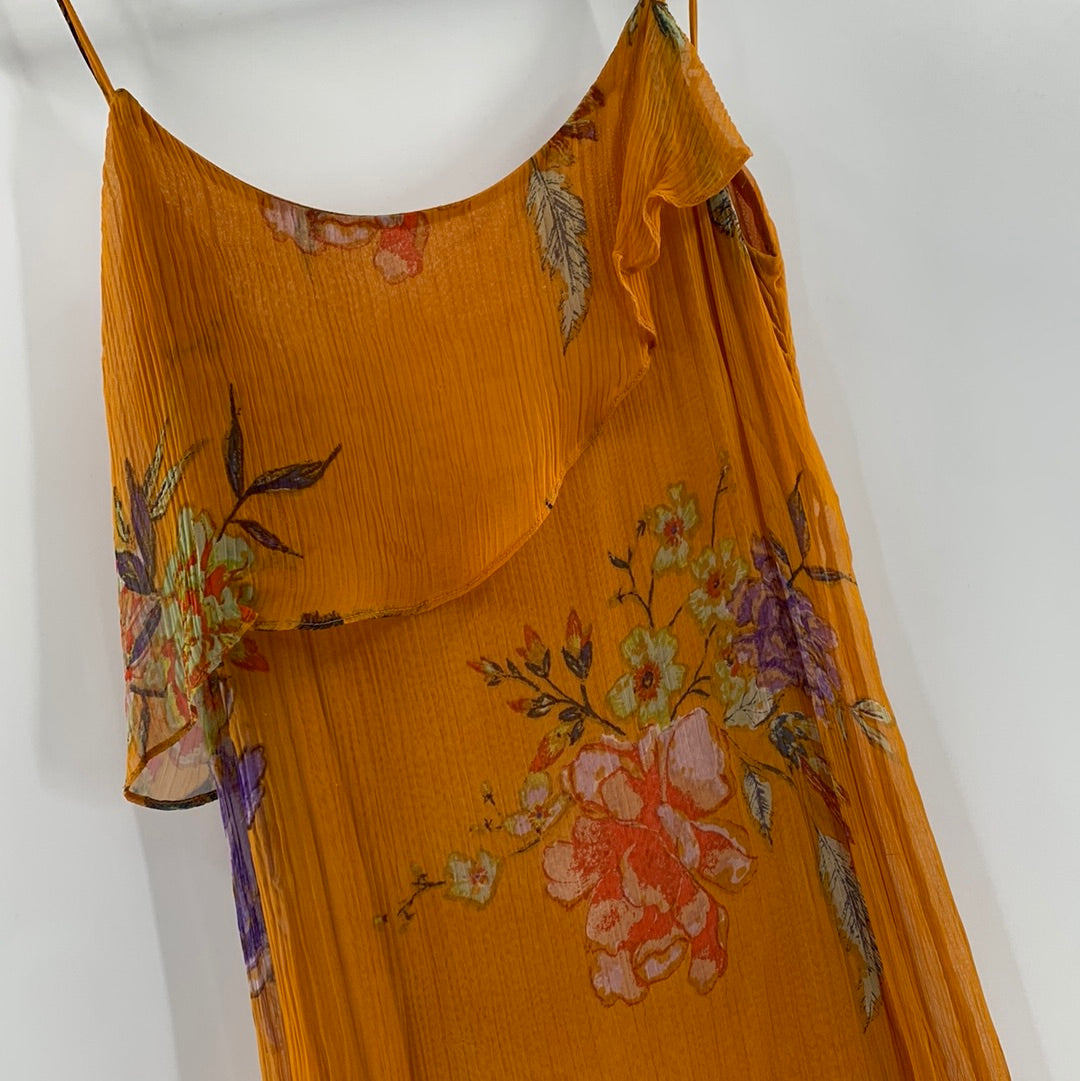 urban outfitters orange maxi dress Urban Outfitters Silence and Noise Orange Striped Maxi Dress Size S