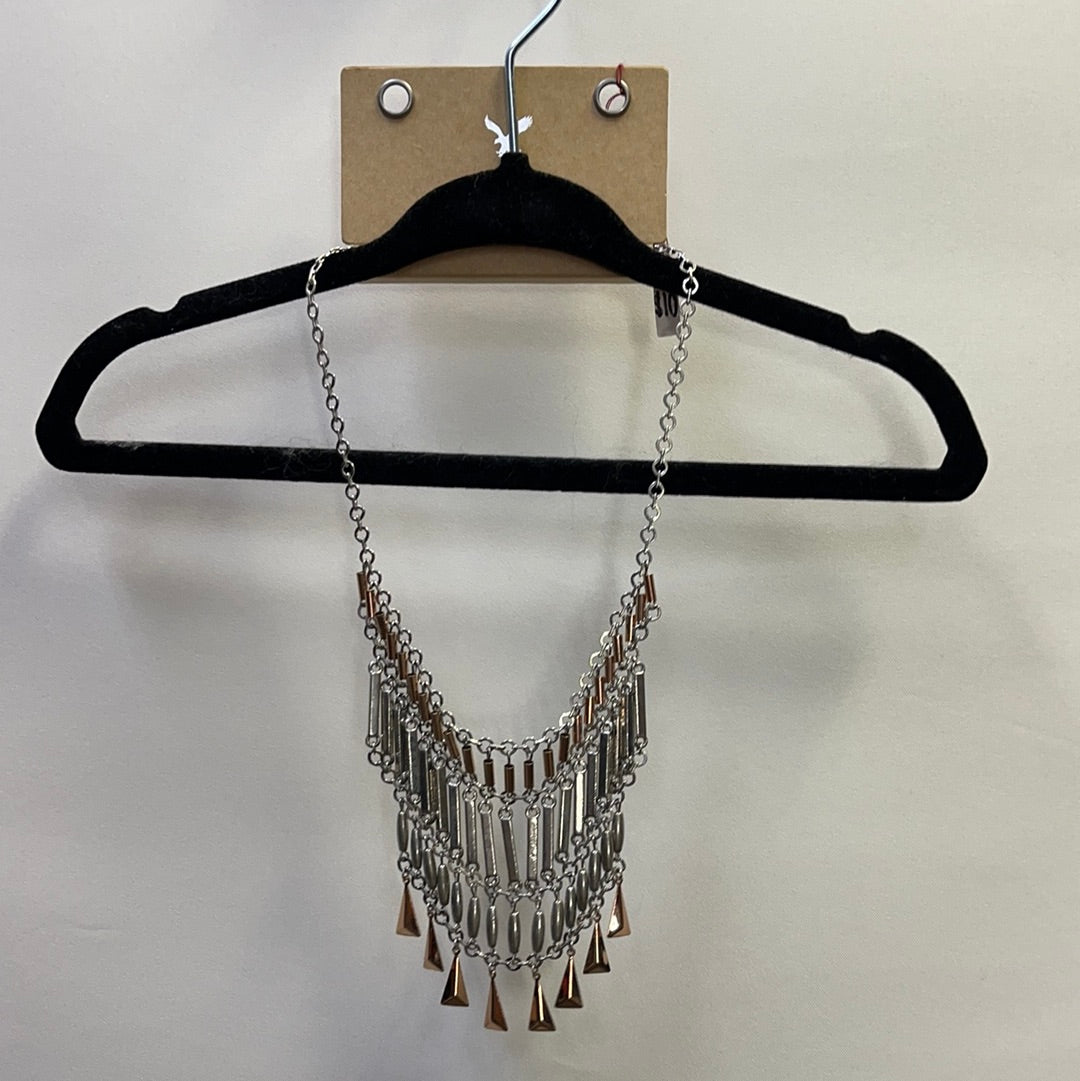 American Eagle Layered Silver + Bronze Necklace