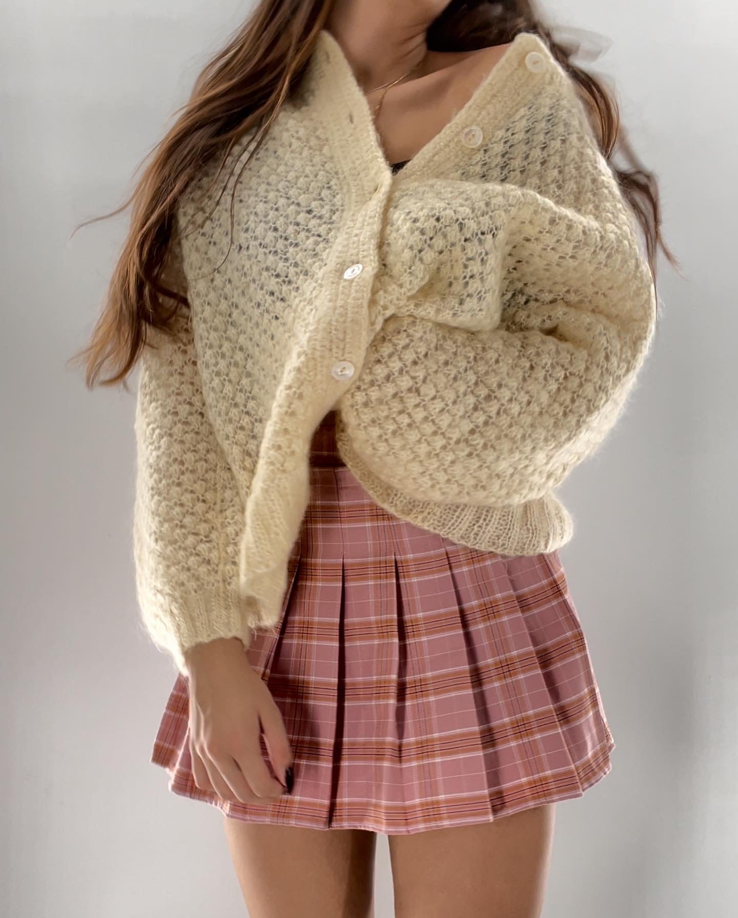 Lil Handmade Cream Granny Sweater (Medium/Large)