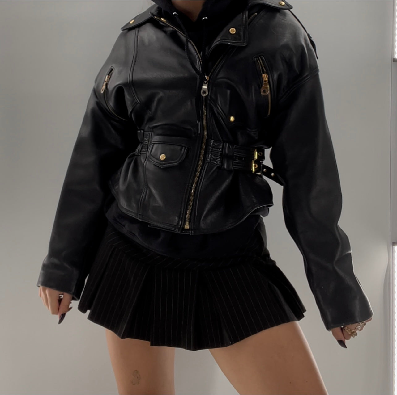 Vintage Studio Siena Leather Moto (Medium)
