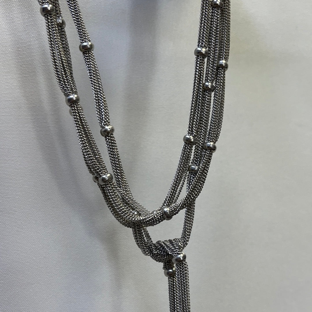 Free People Silver Layered Necklace