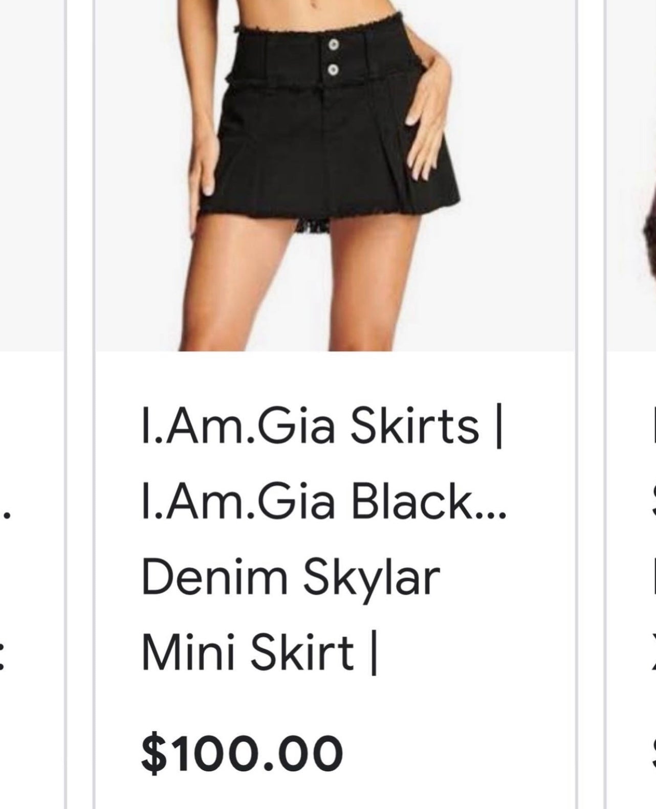 I.AM.GIA Black Mini Skirt (XS)