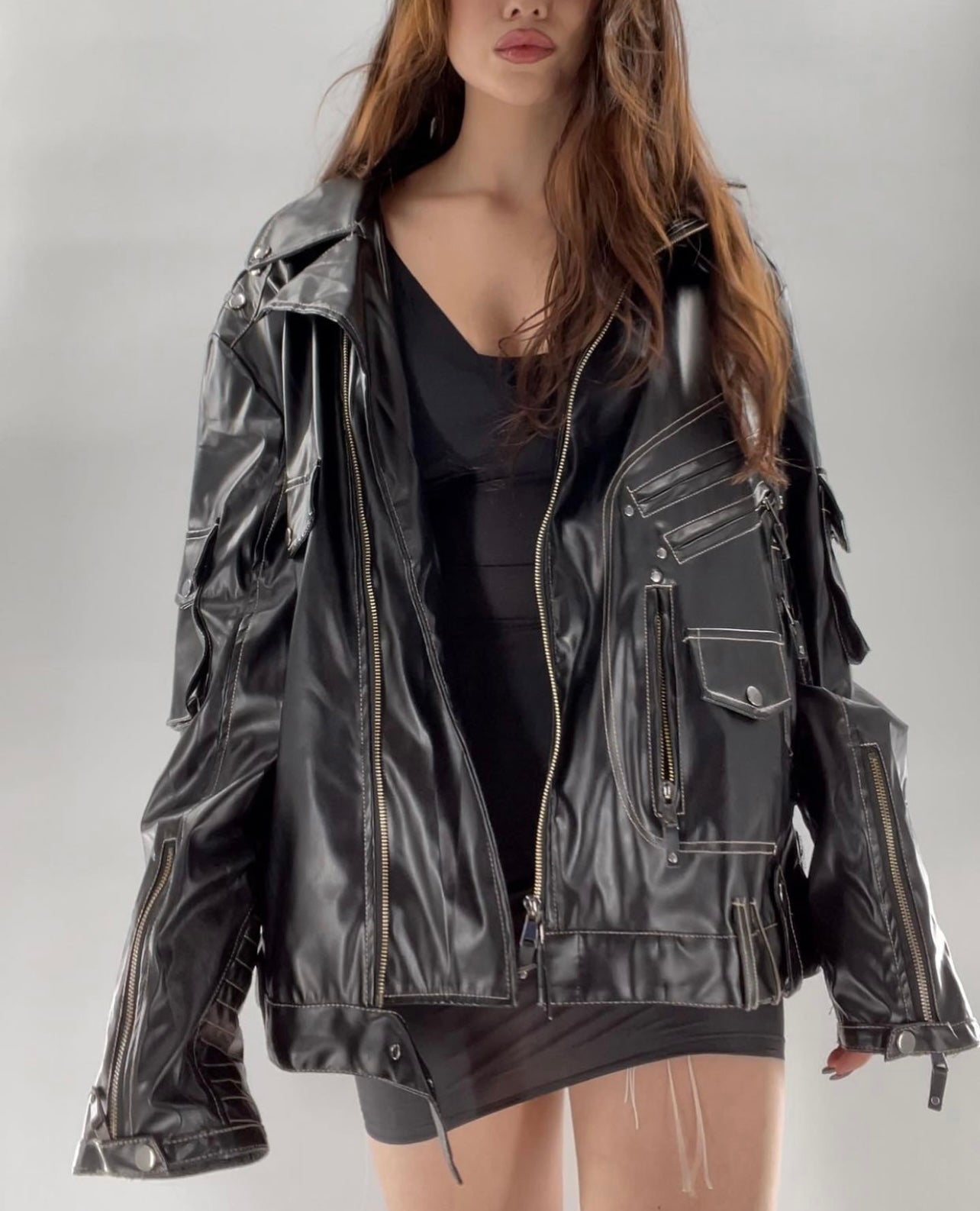 Vinyl Motto Jacket
