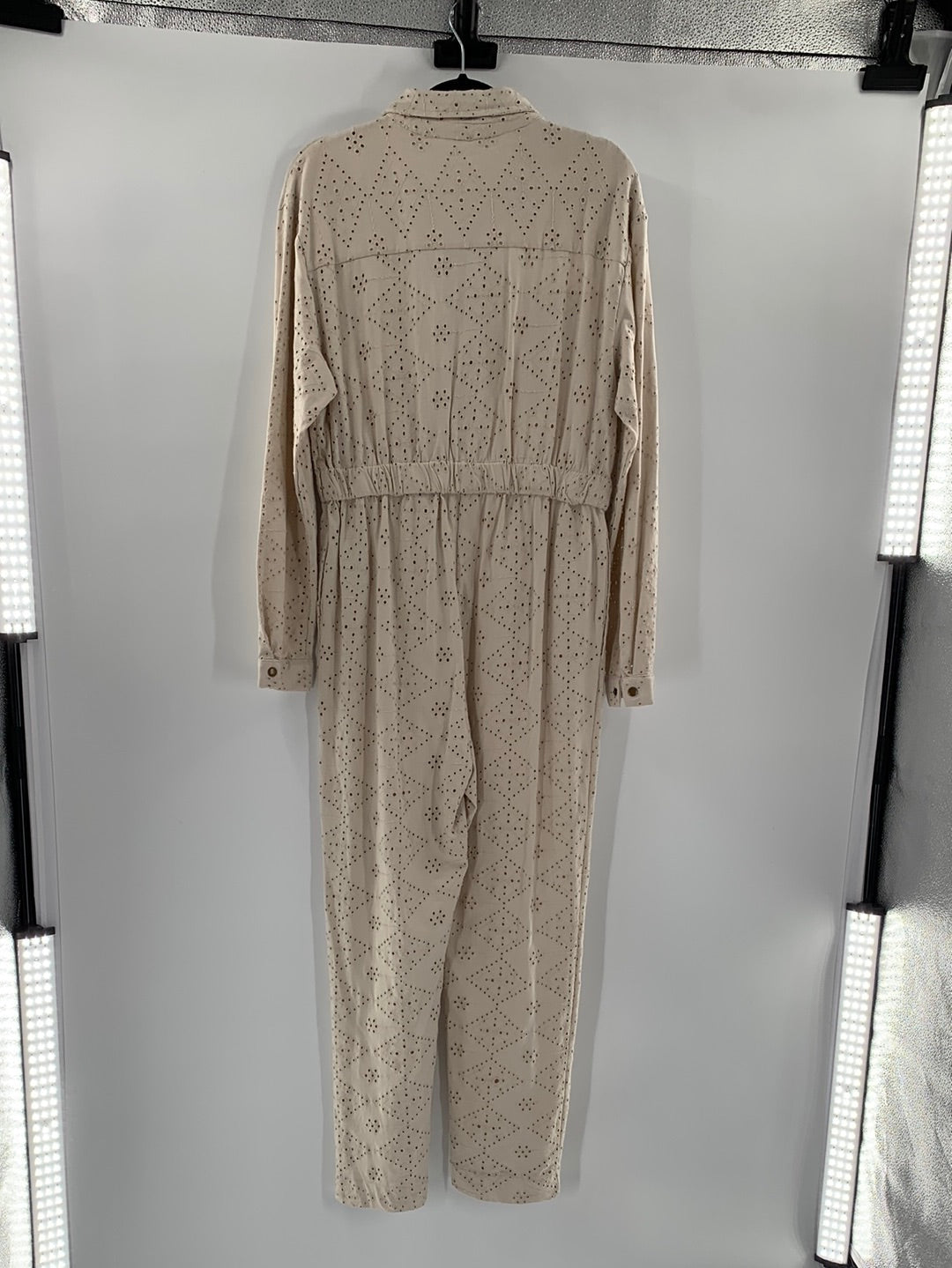 Free People Beige Eyelet Boiler Suit (S)
