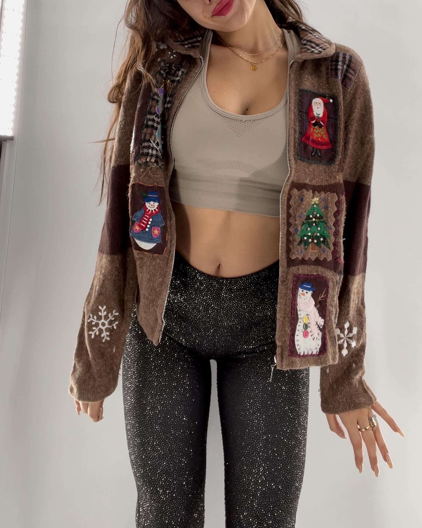 Urban Outfitters Gingerbread Man Holiday Cardigan (Medium)