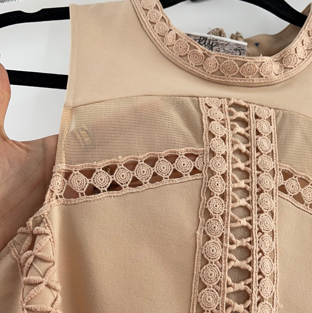 Blush Pink Lace Dress (Medium)