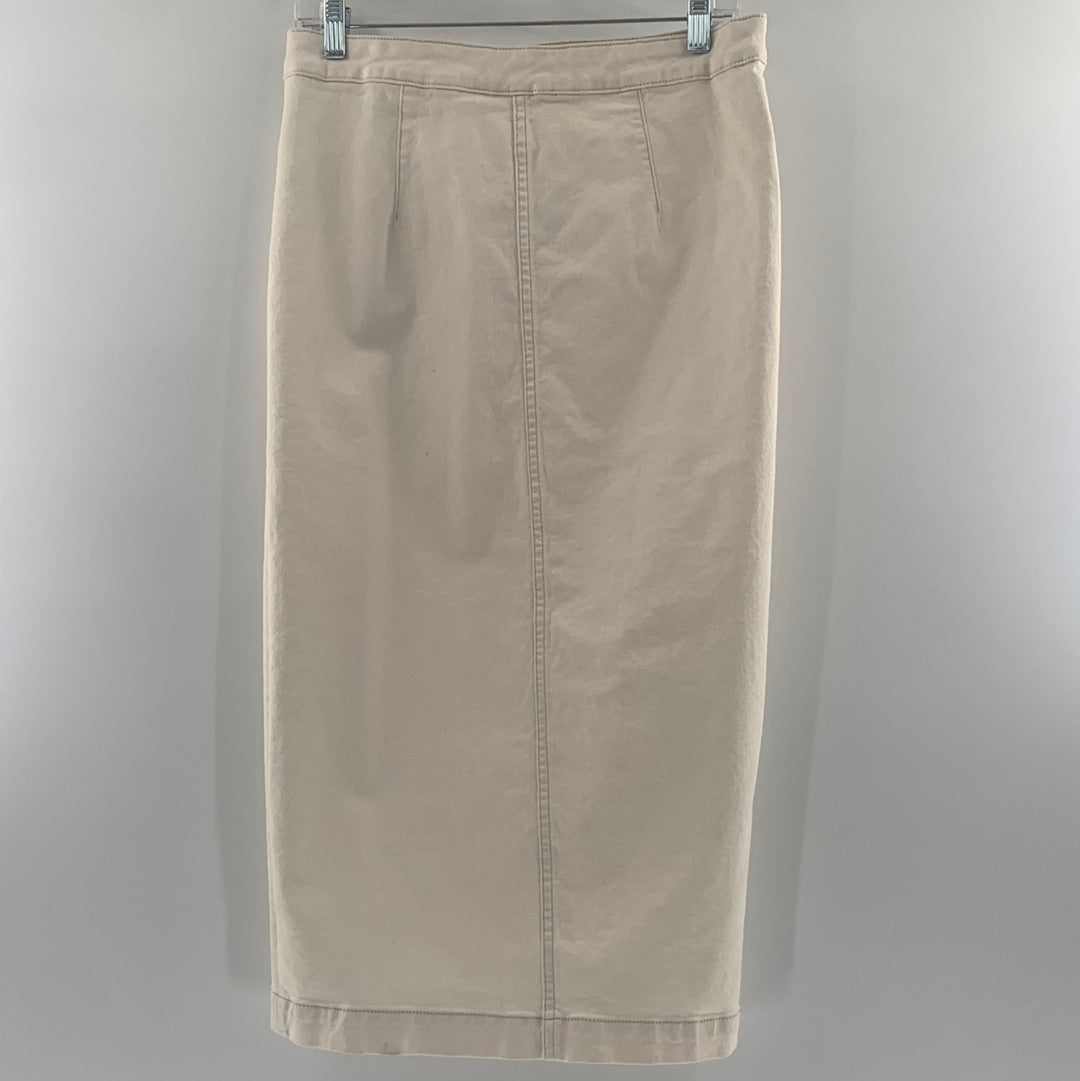 Free People - Button Up Cream / Off-White Skirt (Size 6)