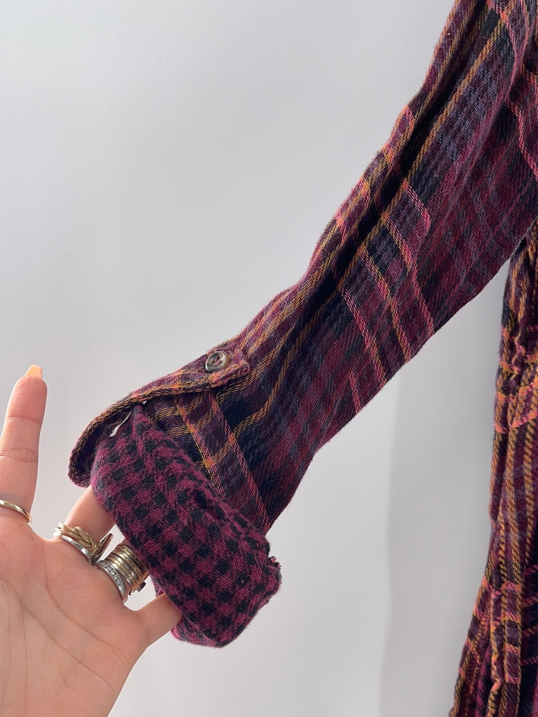 Free People x Shyanne Plum Flannel (S)