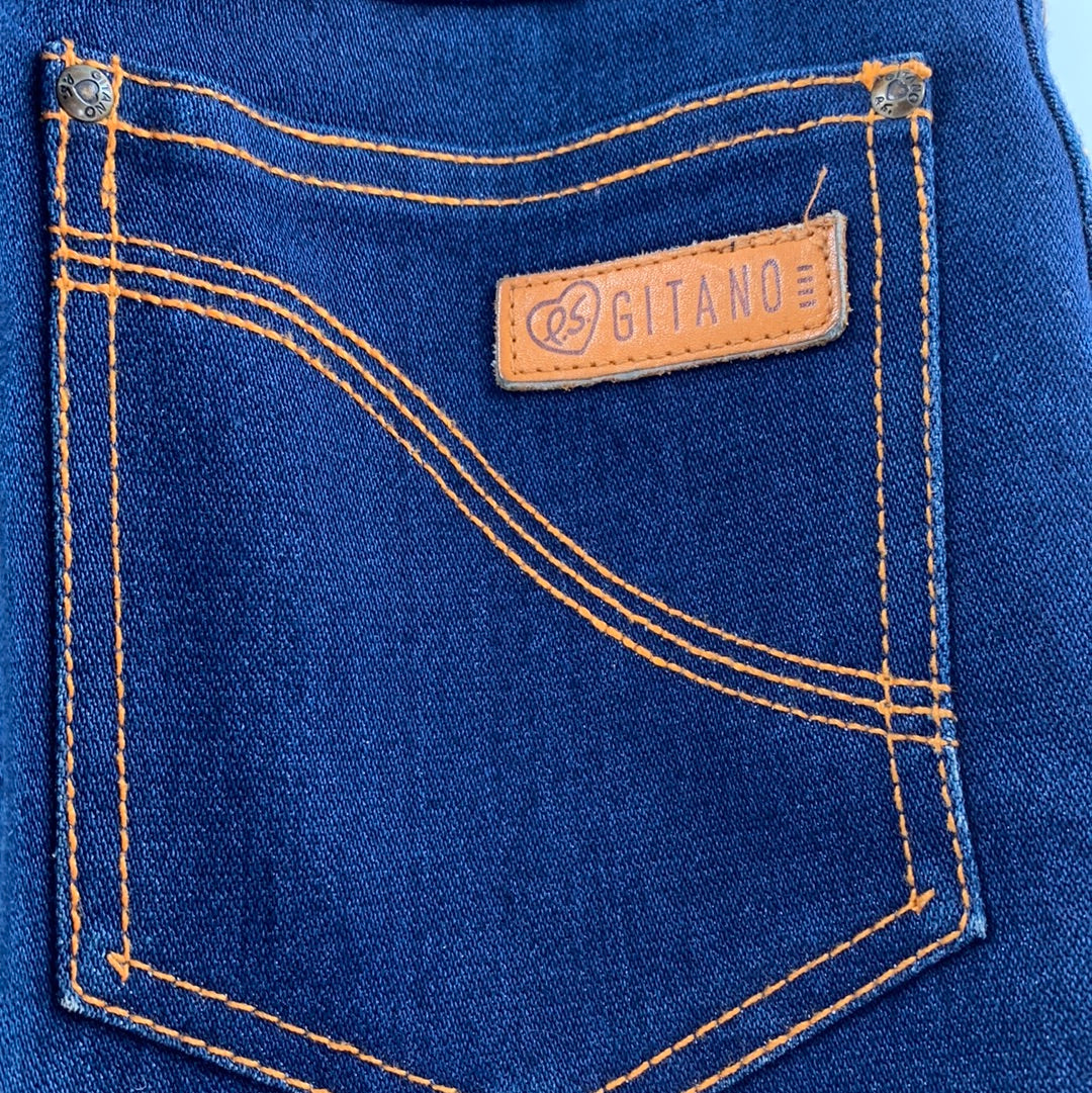 80s Gitano Blue Cotton Jeans (Size 10 Short)