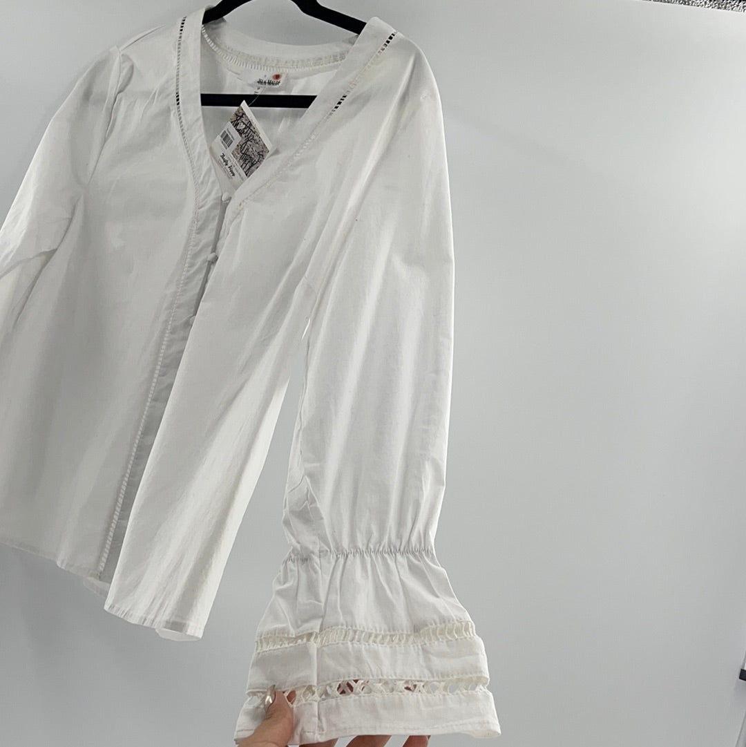 ISLA MAUDE White Cotton Button Up (LP)
