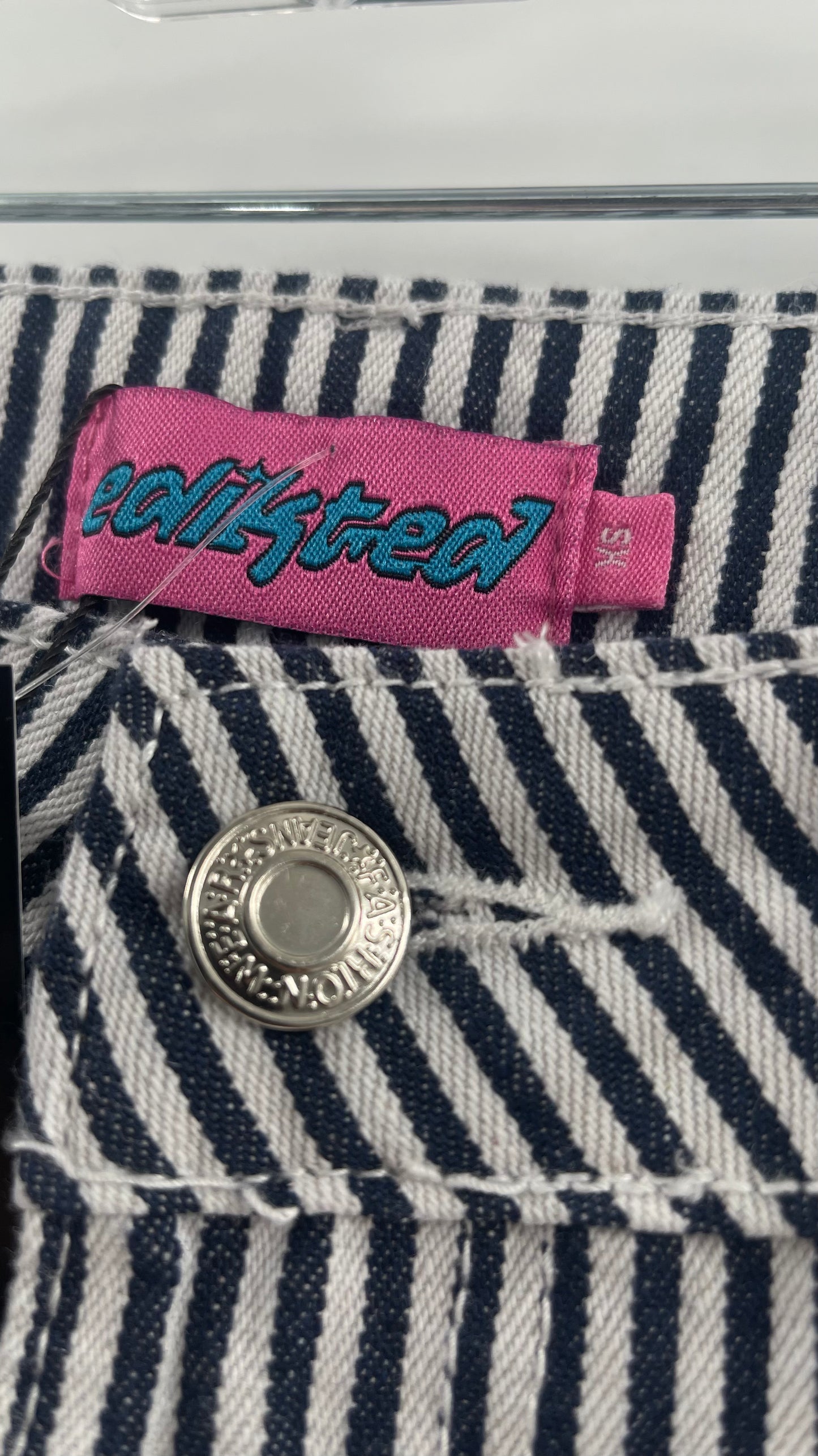Edikted Stripe Out Cargos with Tags Attached (XS)