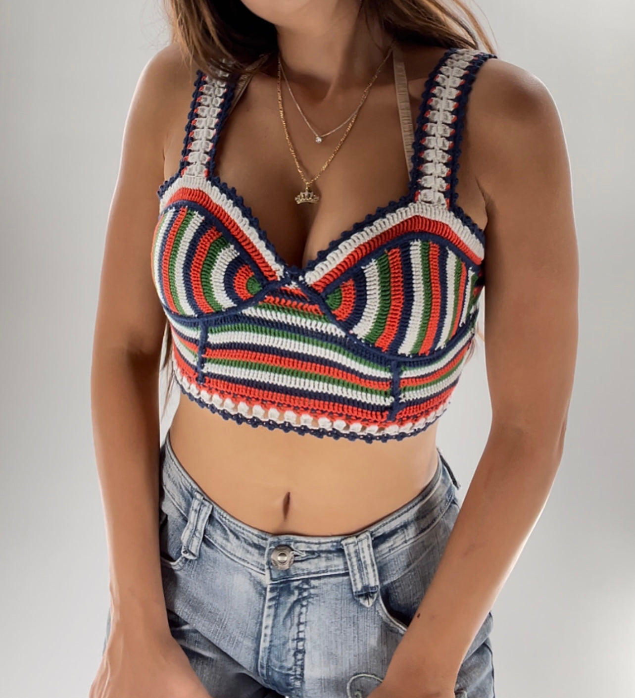 Moth Crochet Bustier Tank (XS)