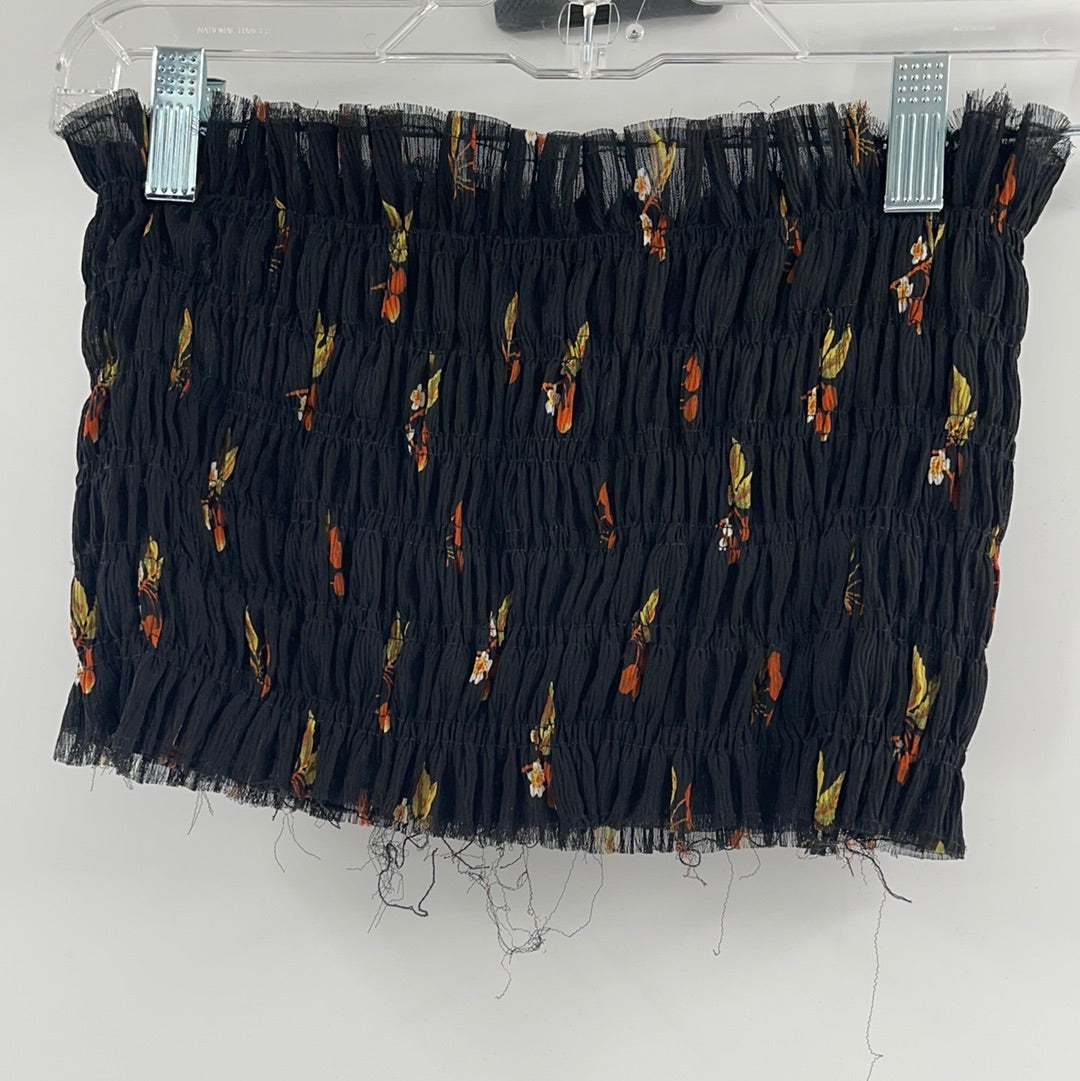 Pins and Needles Black Smocked Tube Top (XS)