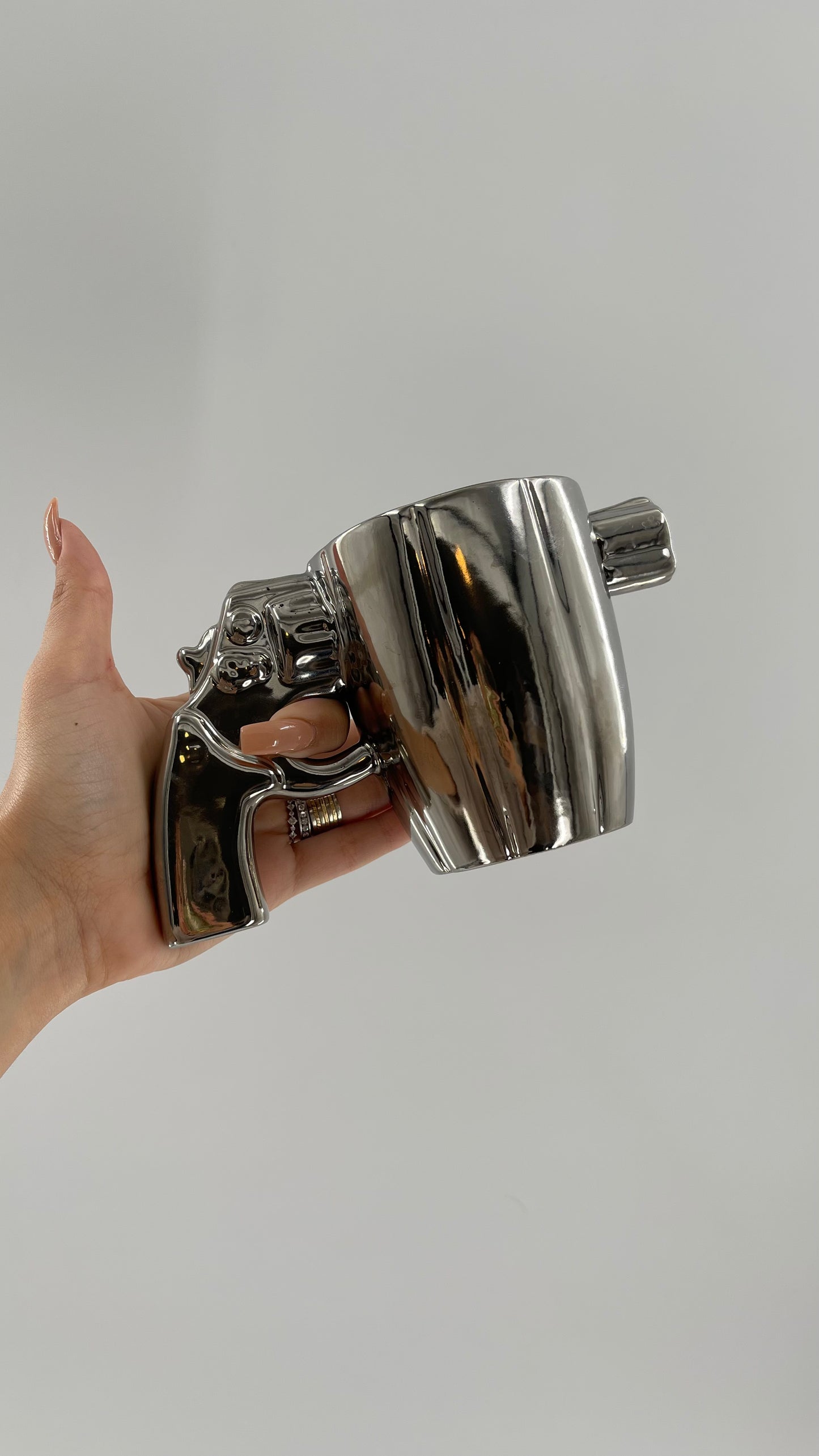 Chrome/Platinum Pistol Mug