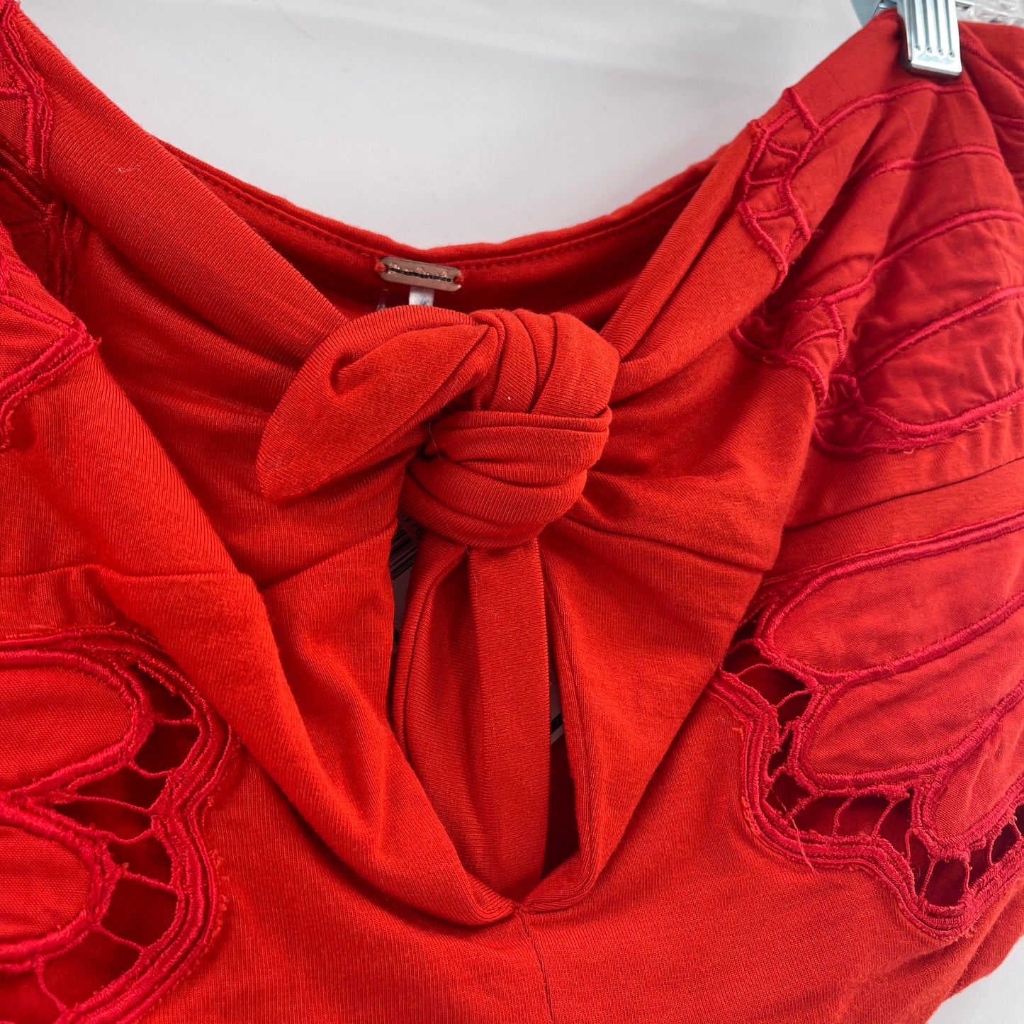Free People Orange Cropped Tube Top (L)