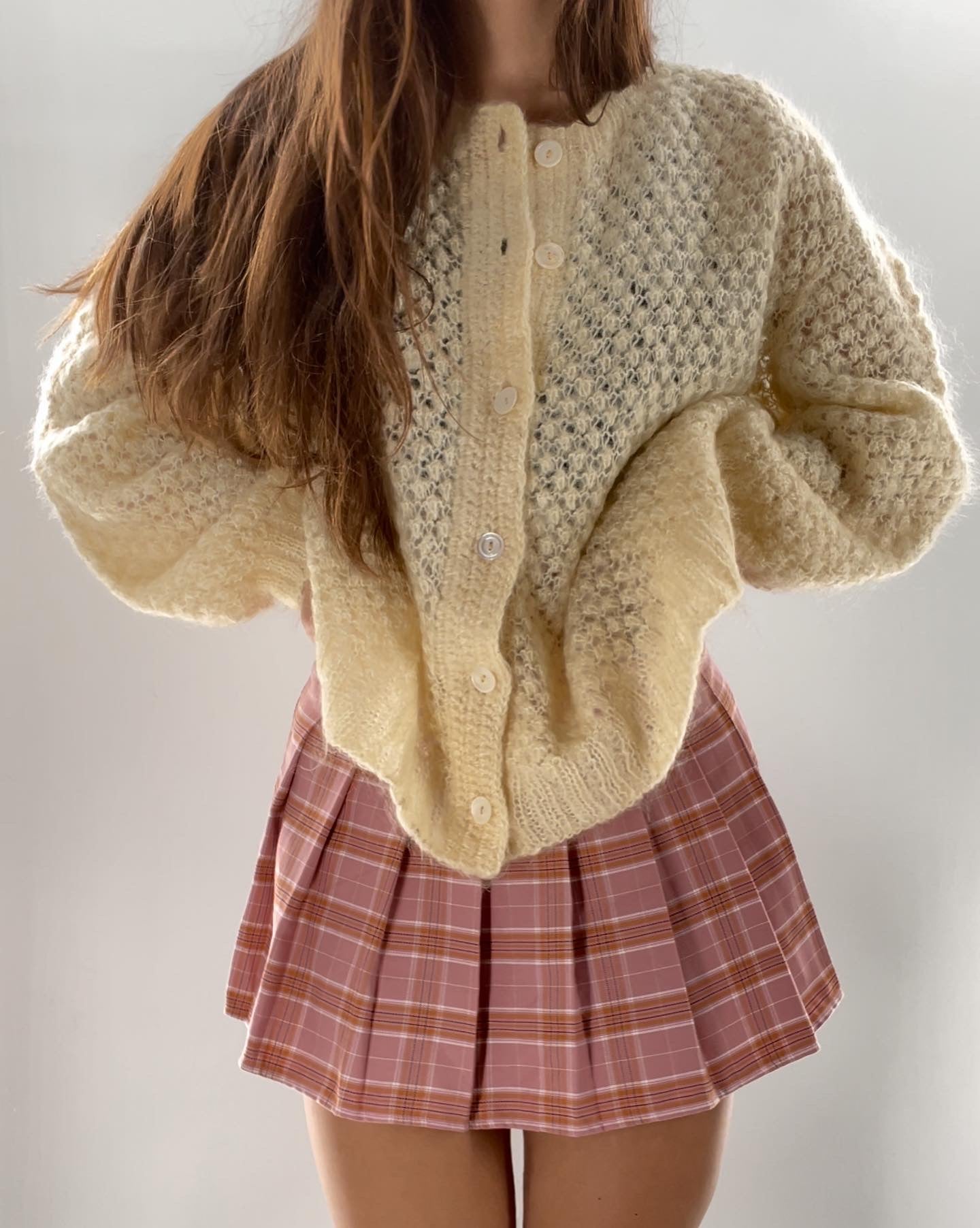 Lil Handmade Cream Granny Sweater (Medium/Large)