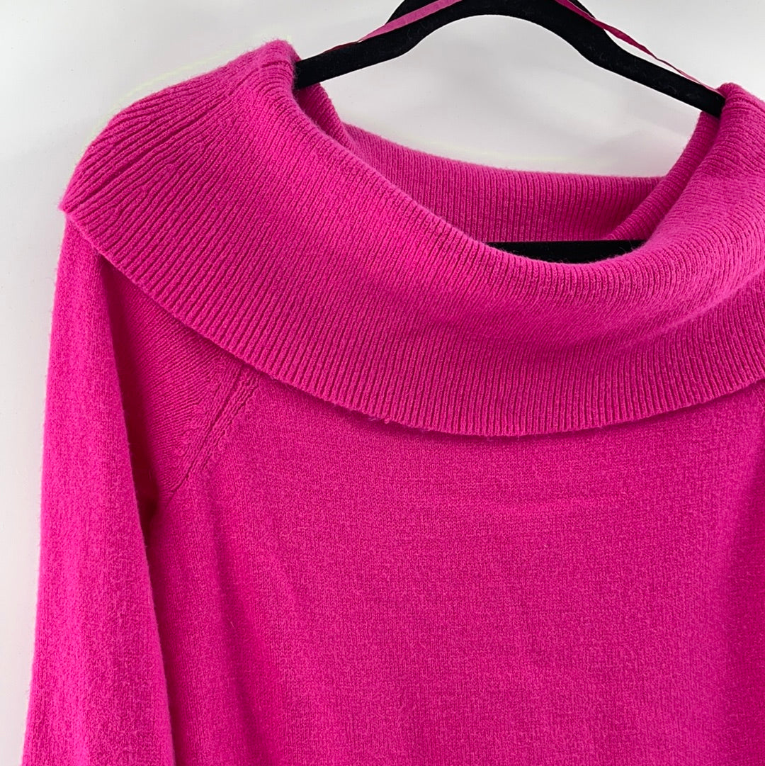 Anthropologie Hot Pink Turtle Neck Sweater (Size Small)