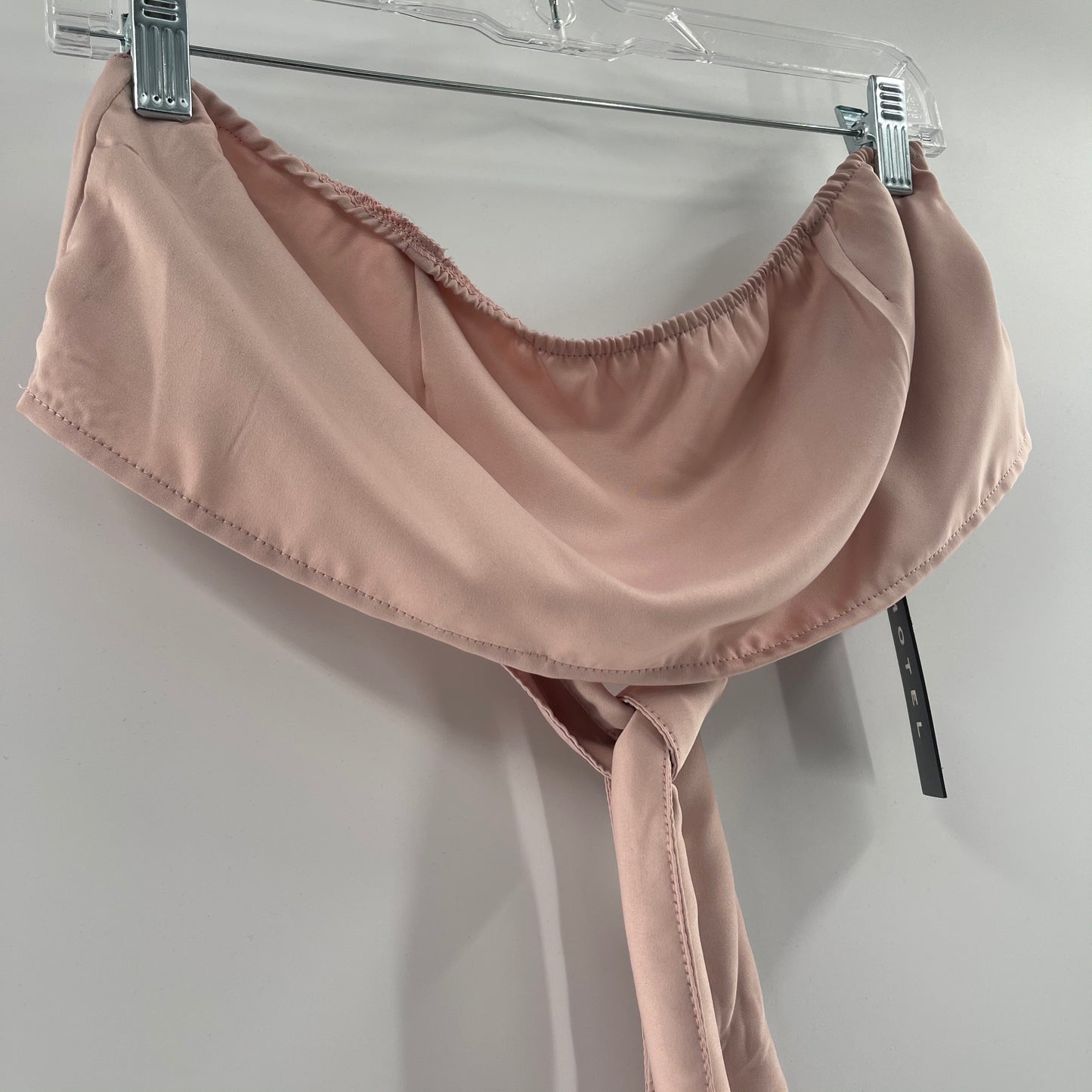 Motel Satin Pink Tie Back Bandeau (S)