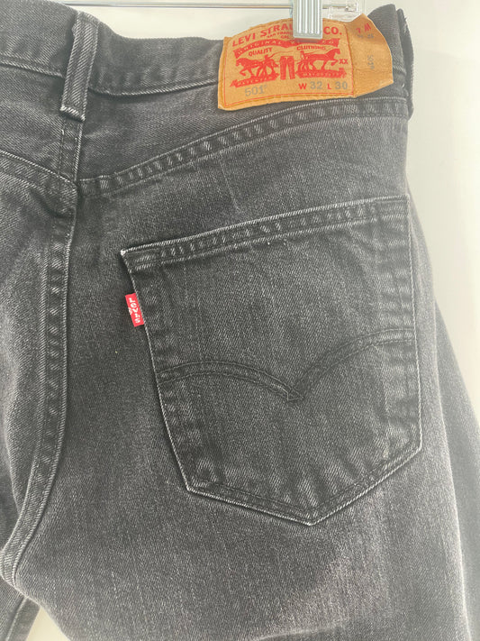 Vintage Levi Strauss Black Jeans (Size 32 x 30)