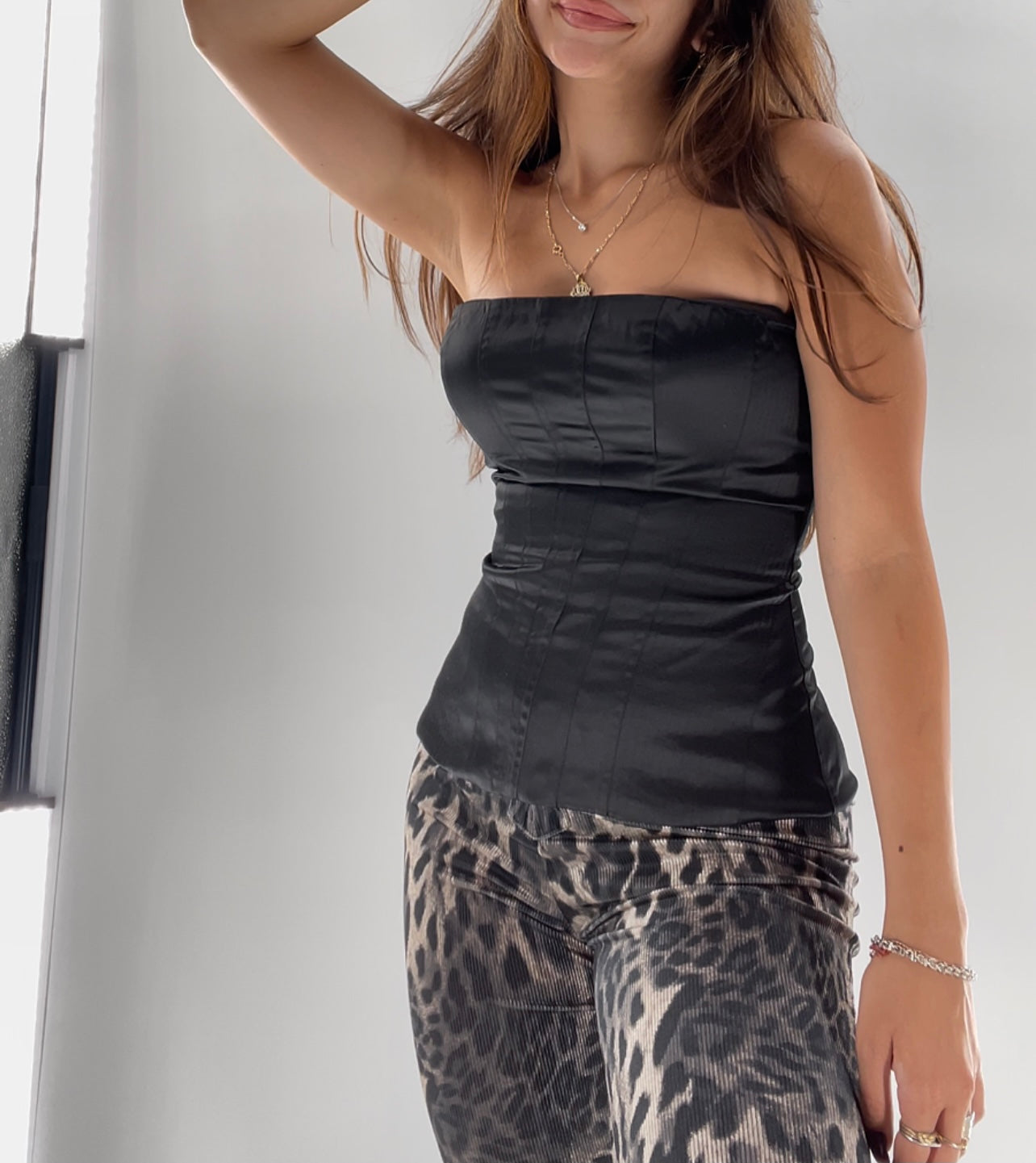 The Limited Black Satin Corset (S)