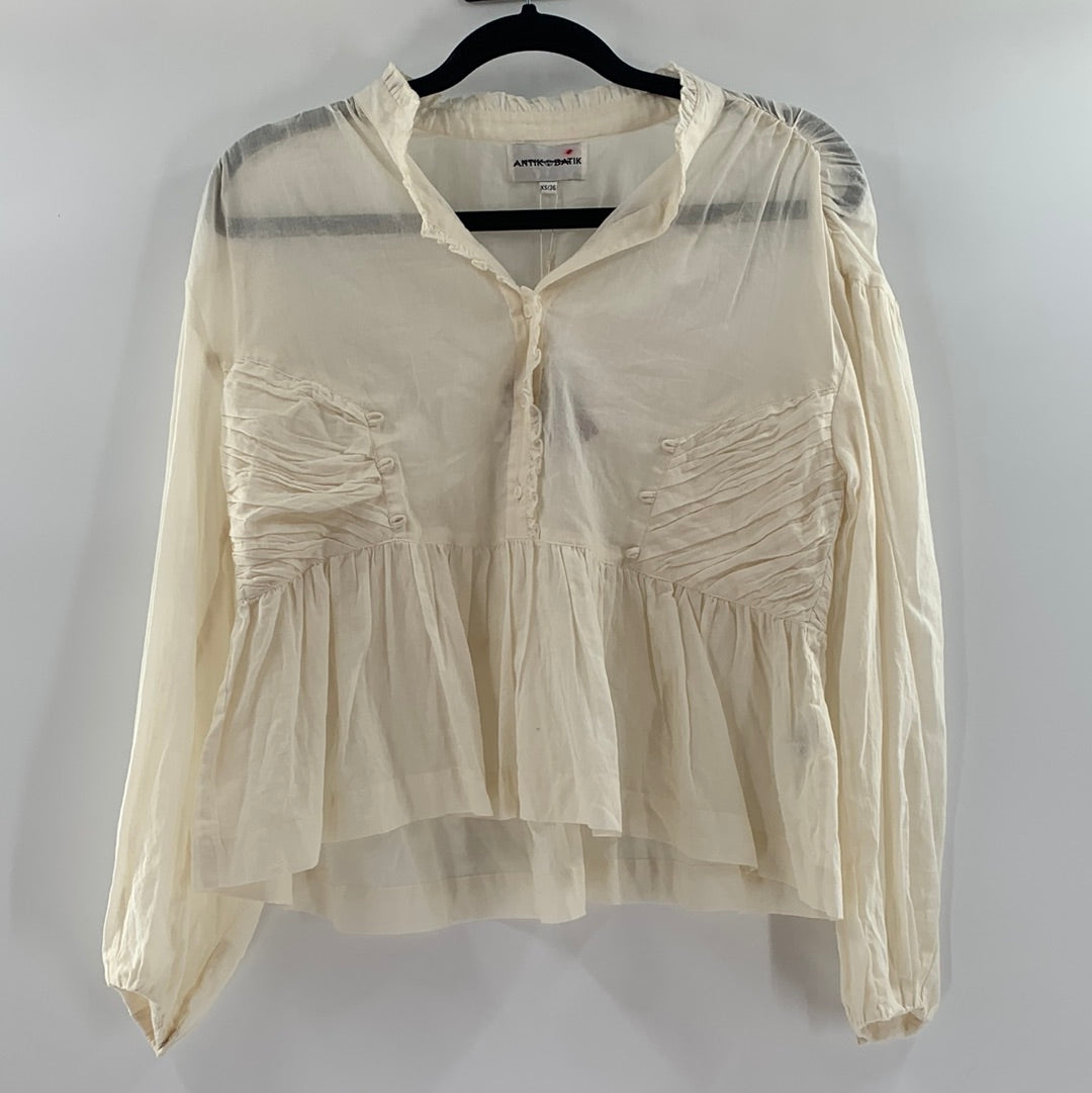 Antik Batik 100% cotton Blouse (XS/36)