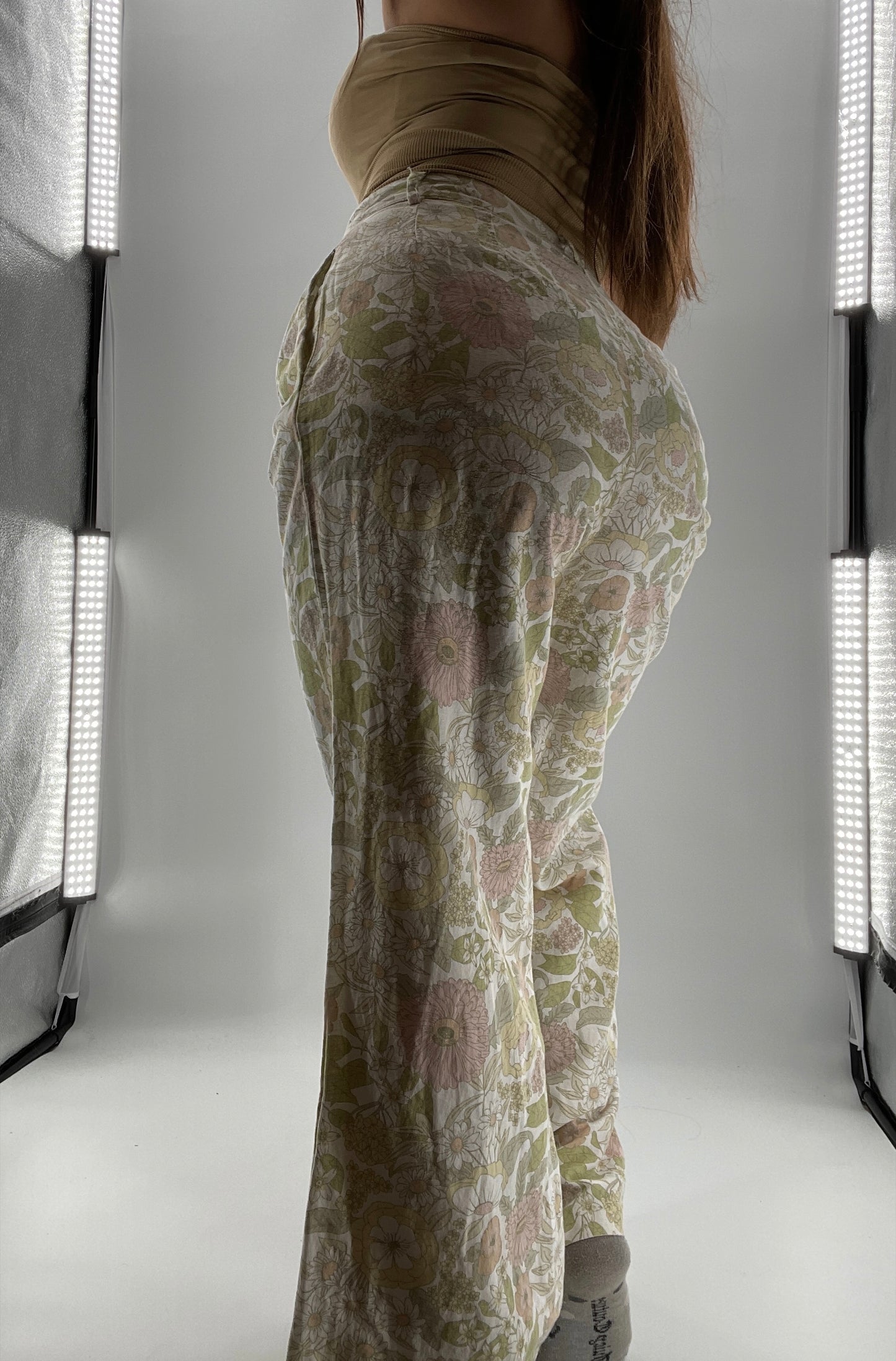 Charlie Holiday Muted Pastels Floral Wide Leg Trouser (6)