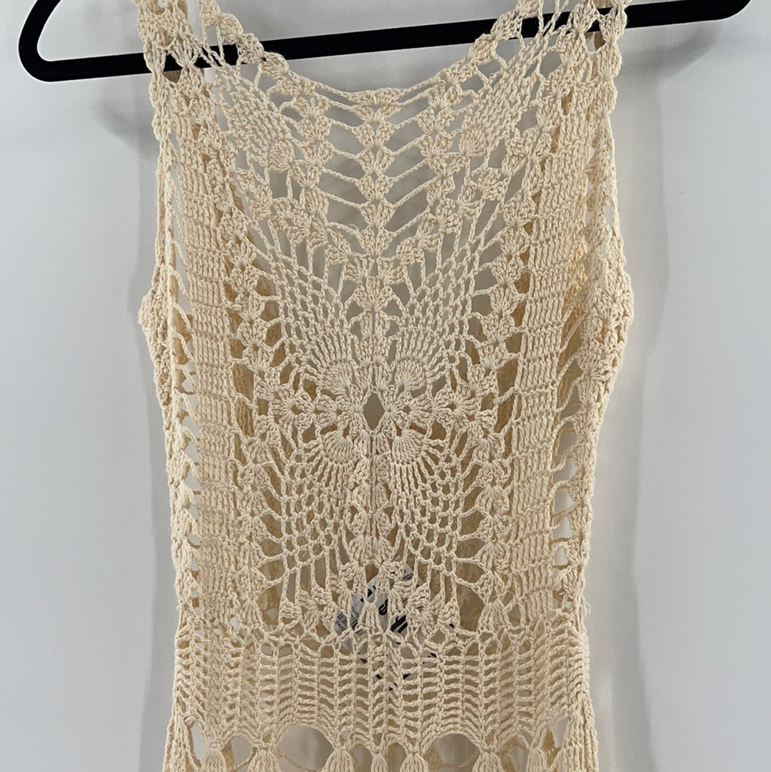 Free People Crochet Midi Dress (XS)