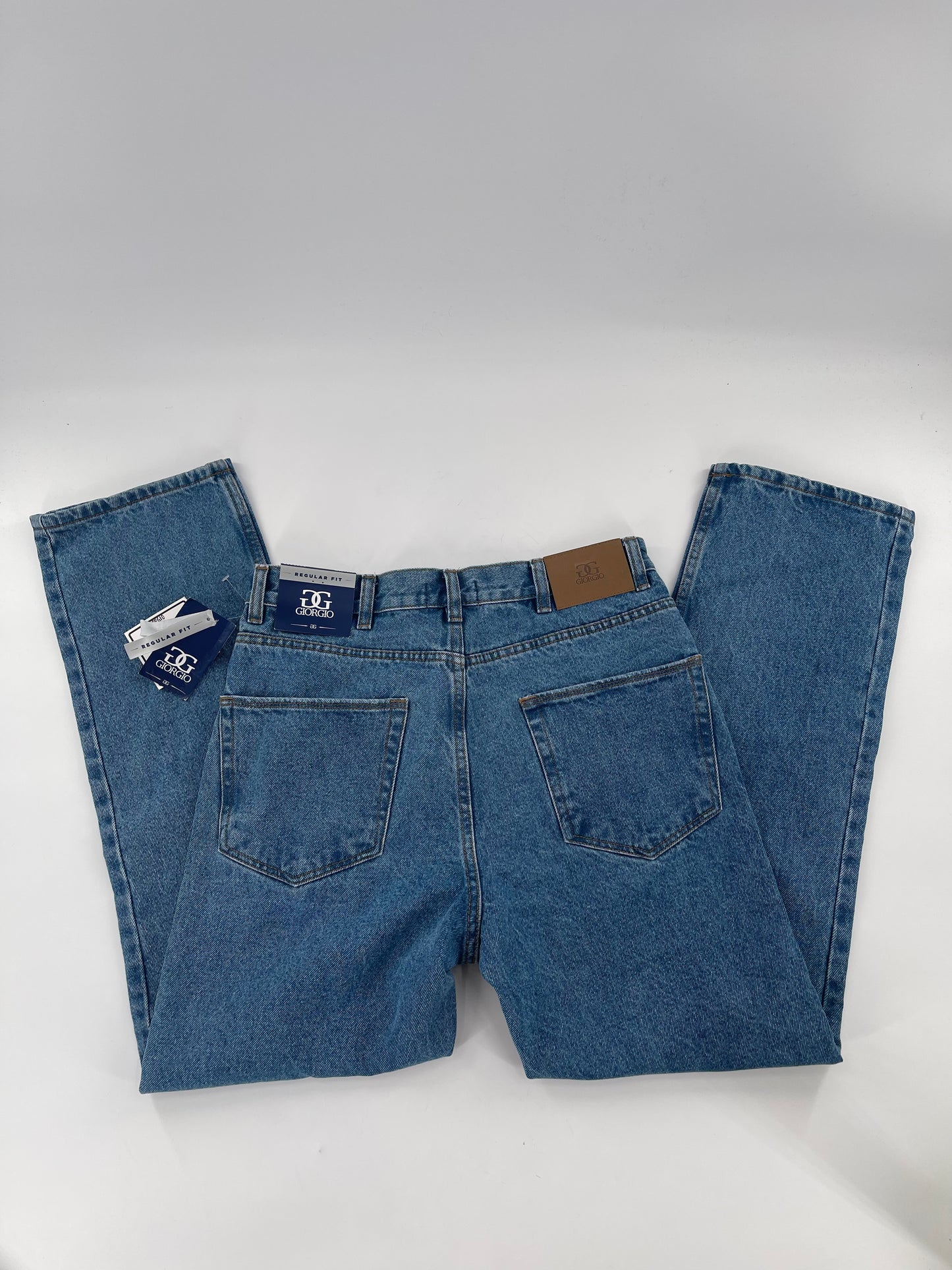 Deadstock Vintage Giorgio Light Wash Denim Straight Leg Jeans Size 30/30