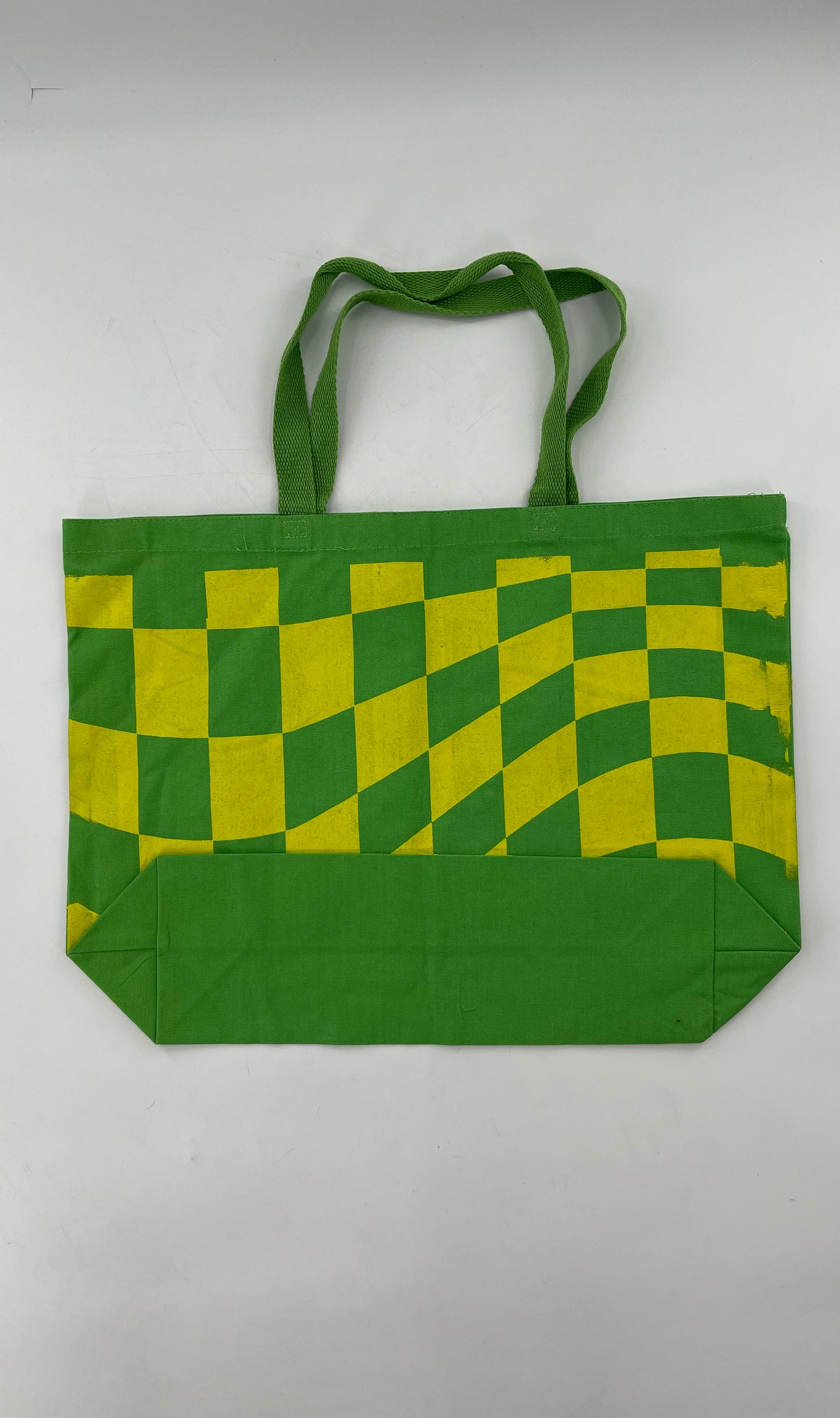 Desert Dreamer Urban Outfitters Checkered Green Canvas Tote