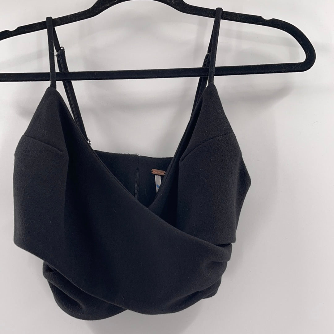 Free People Black Cross Over Crop (2)