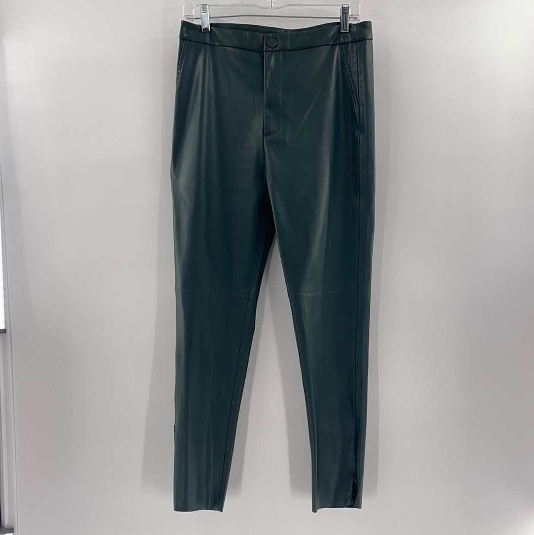 Zara Emerald Green Faux Leather Trouser