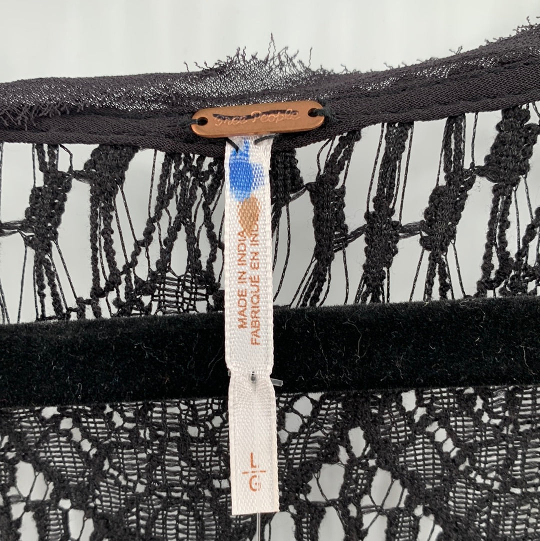 Free People Black Lace Midi (L)
