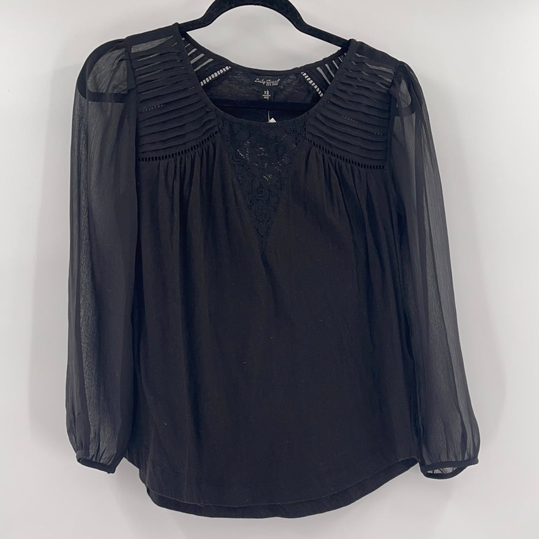 Lucky brand black long sleeve (XS)