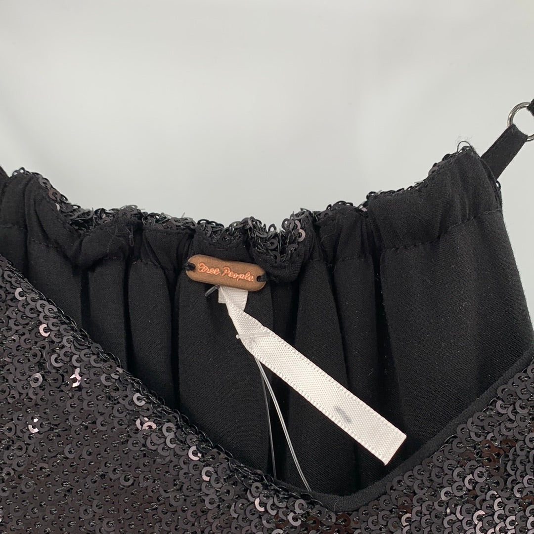 Free People - Sequin Black Jumpsuit (Size Medium)