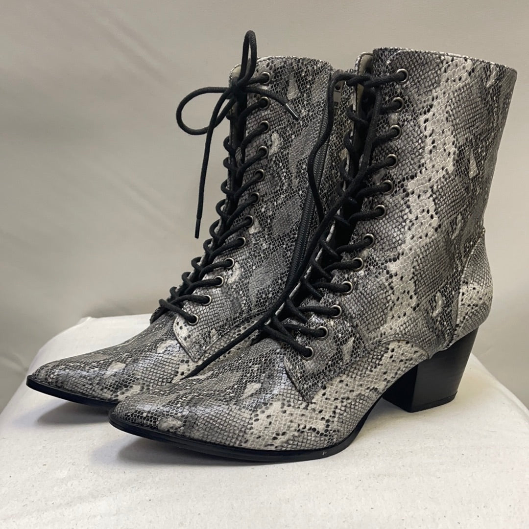 Coconuts by Matisse Snake Skin Patterned Zip Up Boots