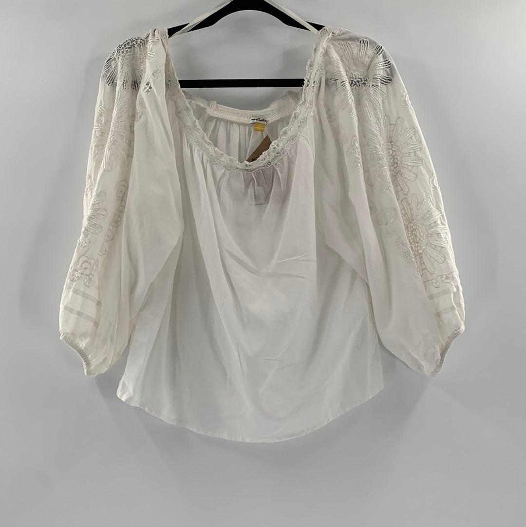 Leifsdottir Cotton + Lace Blouse (S)