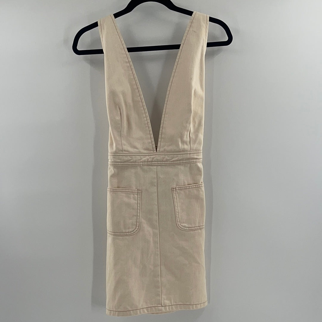 BDG Cream Overall Dress (10)