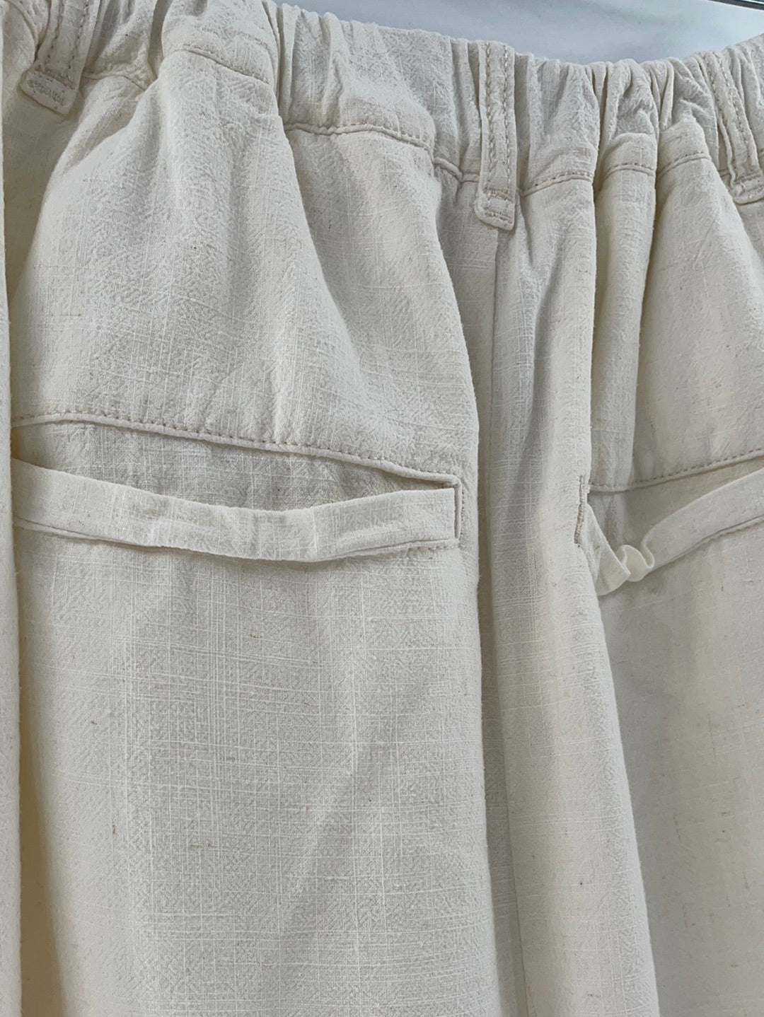 Free People White Linen Trousers (Size XS)