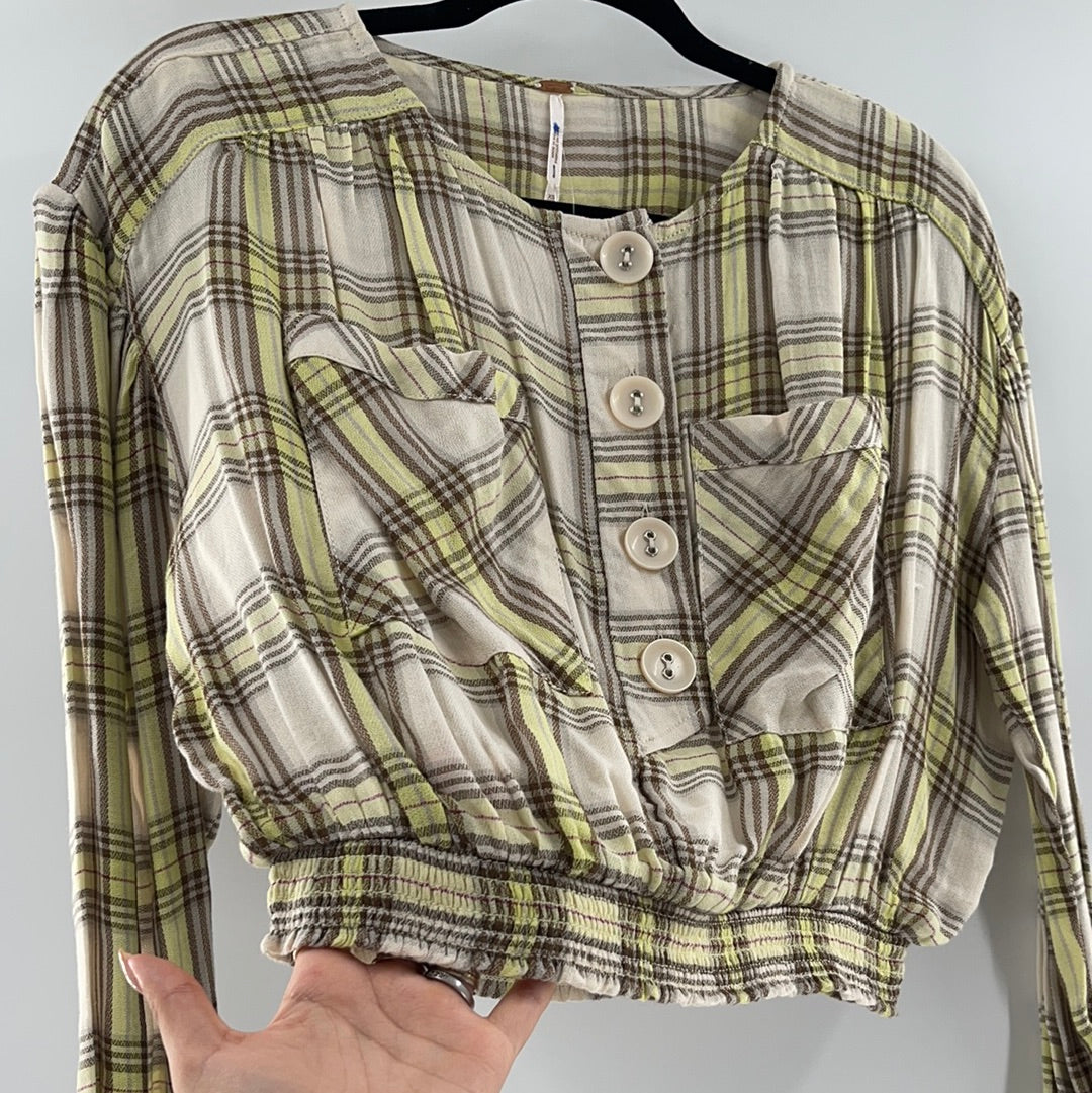 Free People Cropped Flannel (XS)