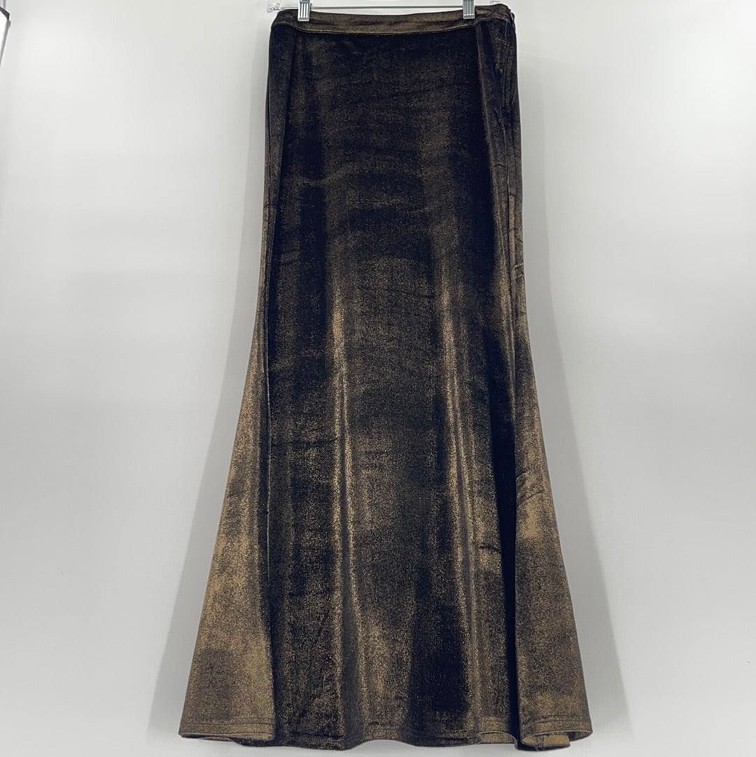 Urban Outfitters - Silence Noise Metallic Gold Velvet Sparkly Dress (Size 2)