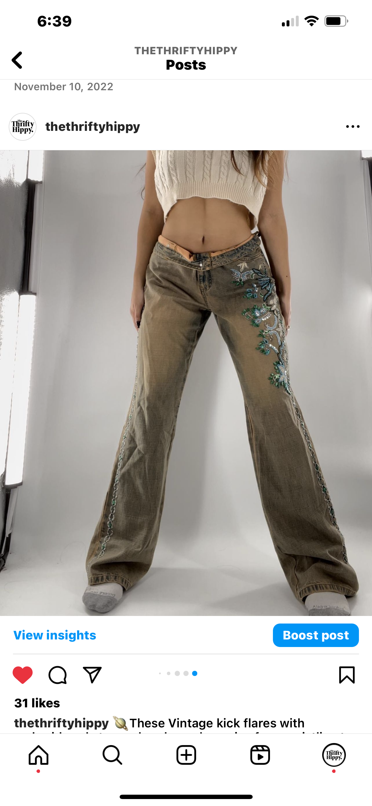 Vintage Jeanology Embellished Jeans (10)