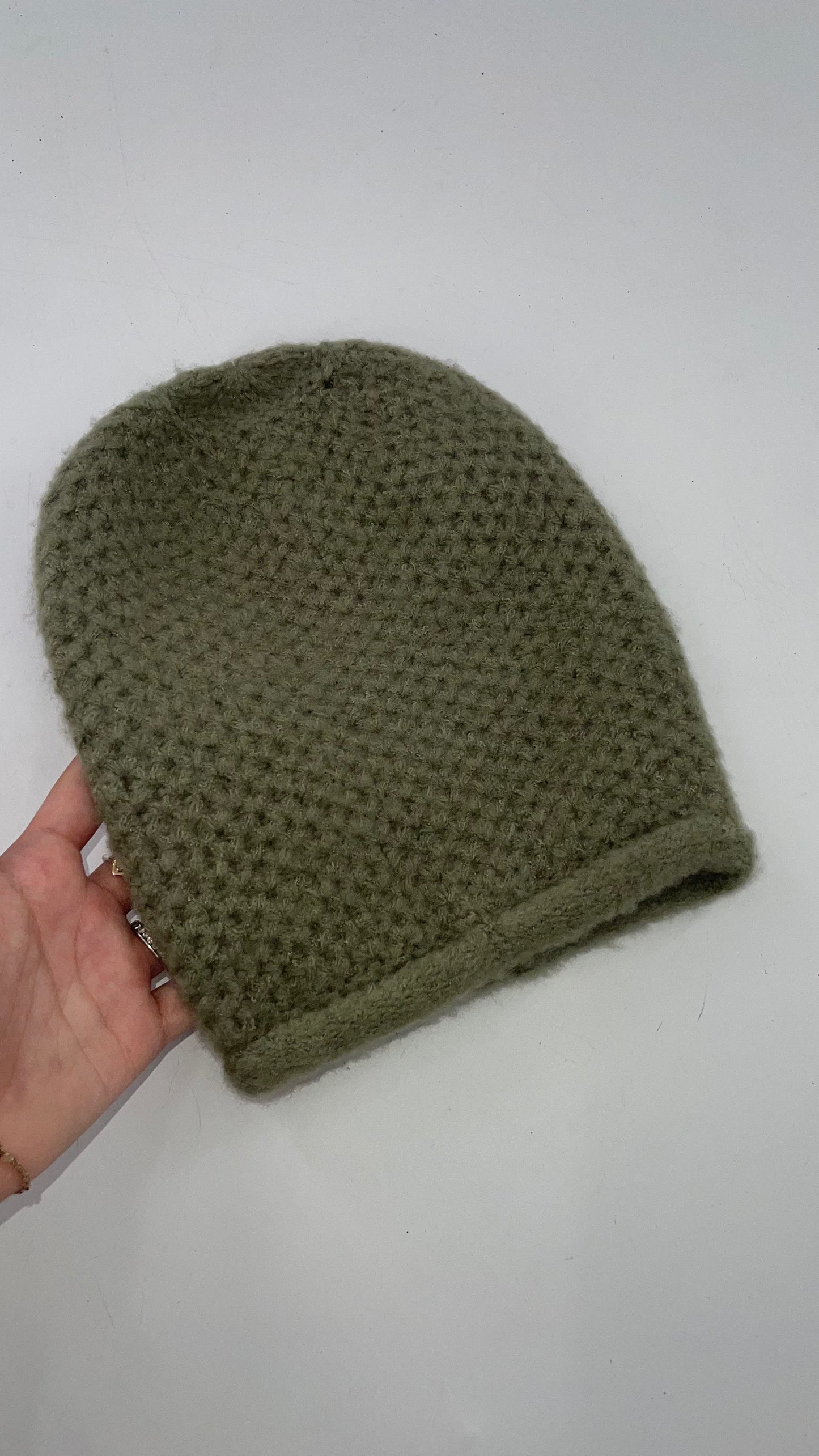Free People Moss Green Knit Beanie