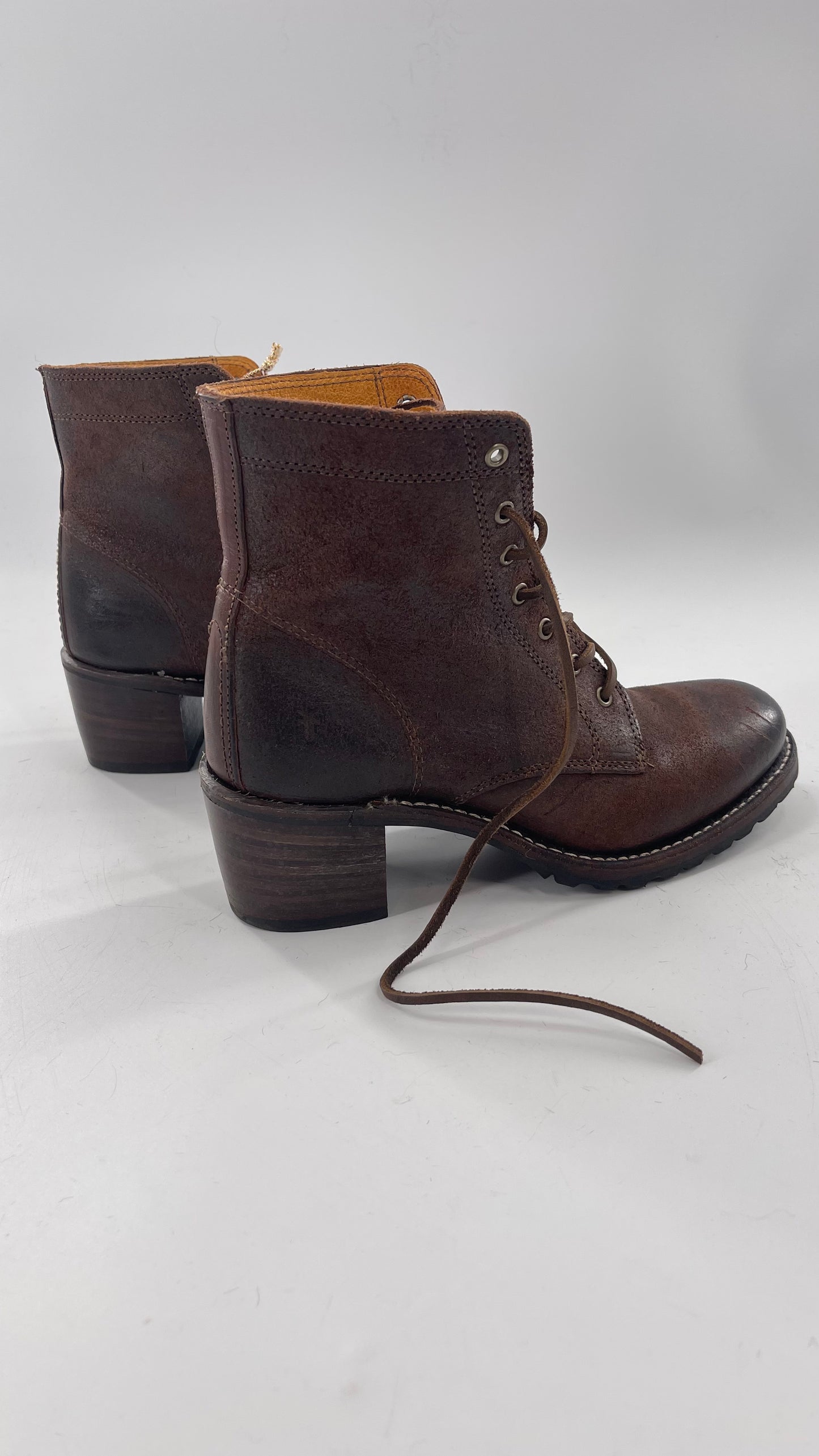 Frye Sabrina 6G Lace Up in Dark Brown (9)