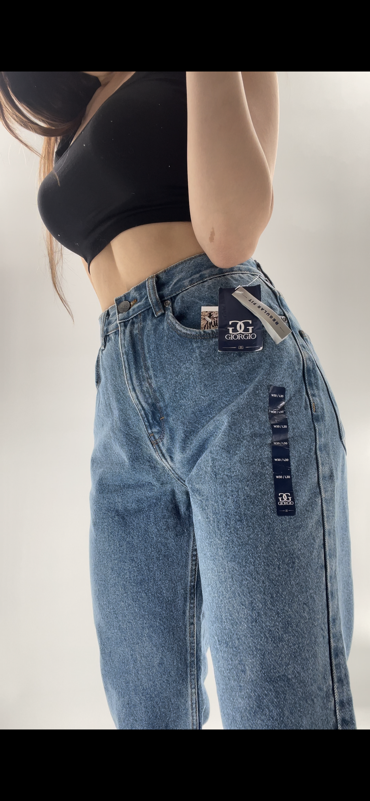 Deadstock Vintage Giorgio Light Wash Denim Straight Leg Jeans Size 30/30