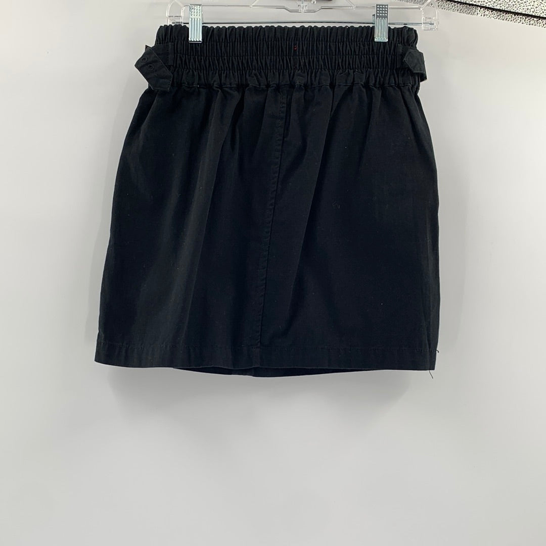 BDG Black Mini Skirt with Belt and Buckles (Size Medium)