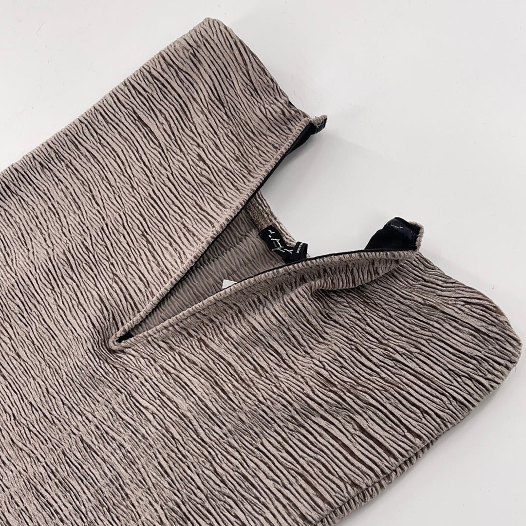 Urban Outfitters Silver Crimped Bodysuit (M)