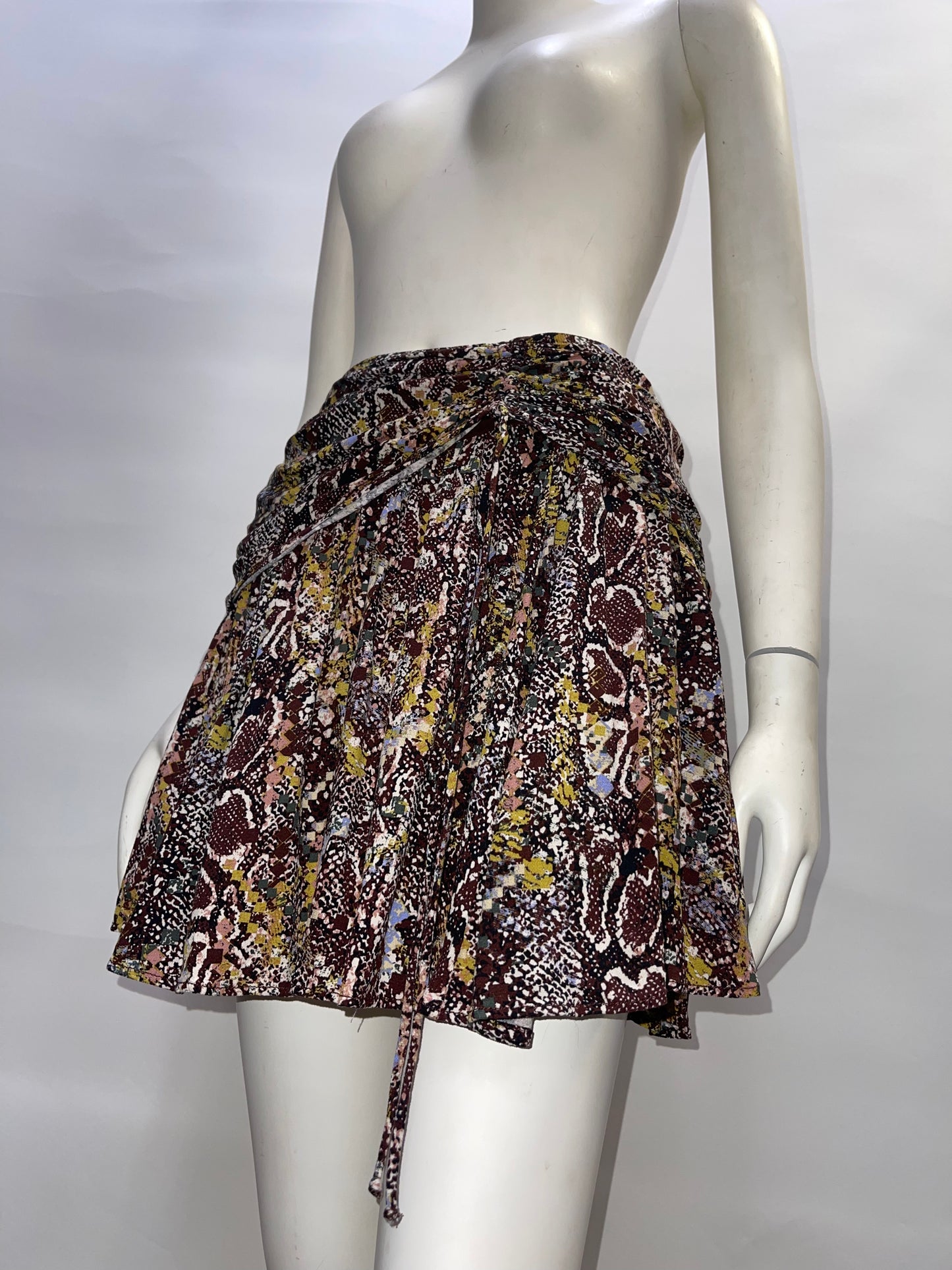 Free People Snake Print Mini Skirt(Size 6) - with tag -