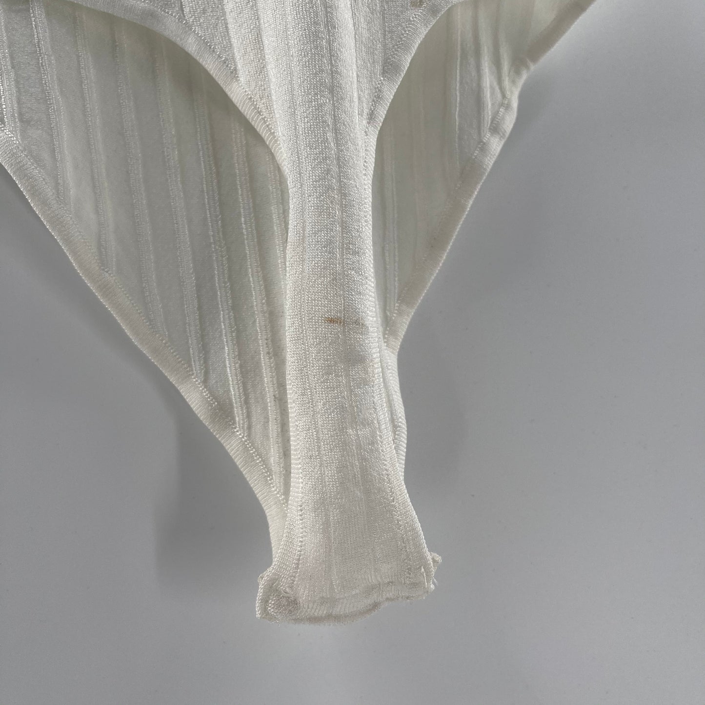 Intimately Free Bible White Ribbed Bodysuit (L)
