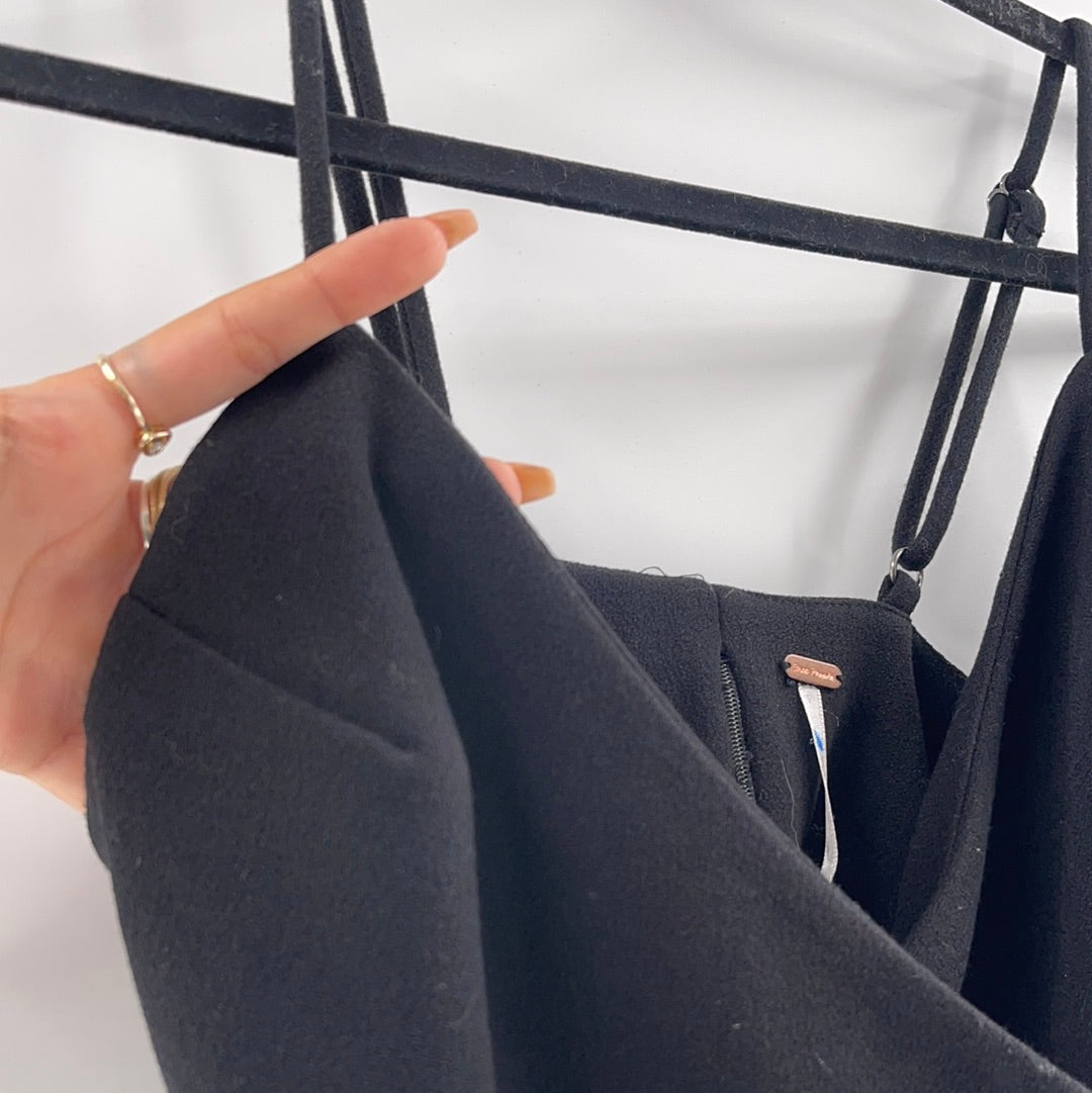 Free People Black Cross Over Crop (2)